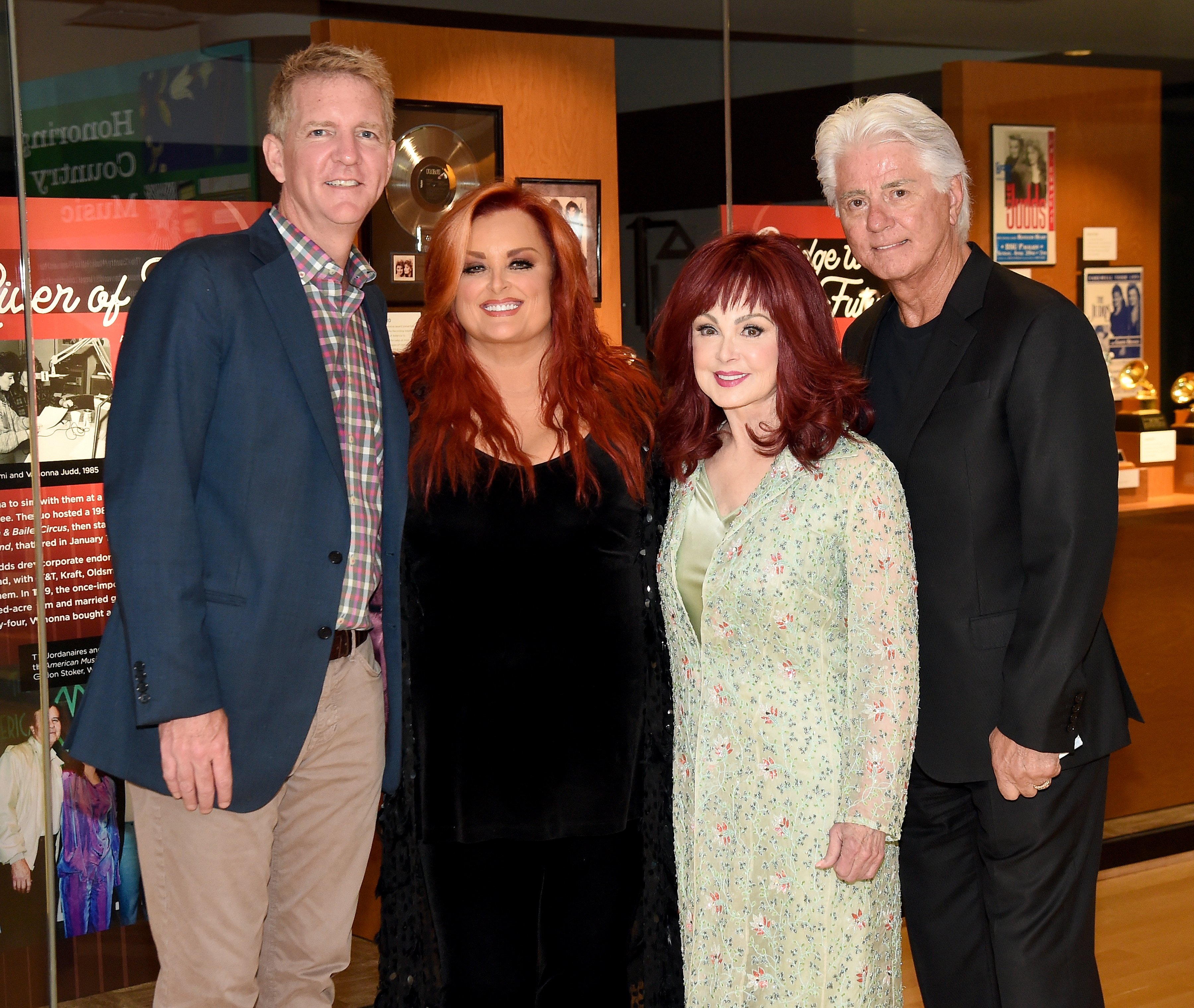  Greg Hill of Hill Entertainment Group, Wynonna Judd, Naomi Judd and Larry Strickland attend the new exhibition debut, The Judds: Dream Chasers, at The Country Music Hall of Fame and Museum on August 8, 2018 in Nashville, Tennessee. | Source: Getty Images