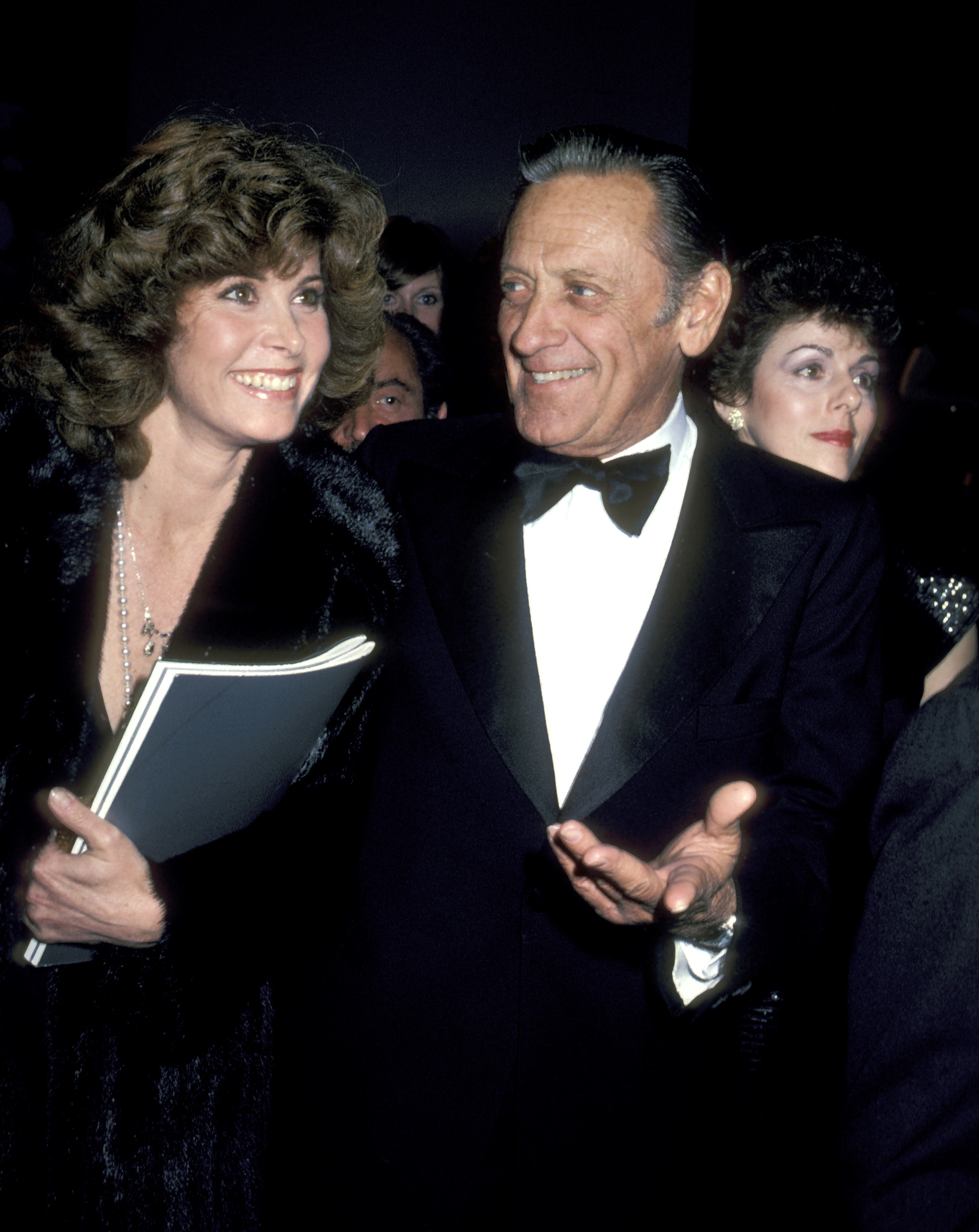 Stefanie Powers and William Holden at the AFI Salute to James Stewart on February 28, 1980 | Source: Getty Images