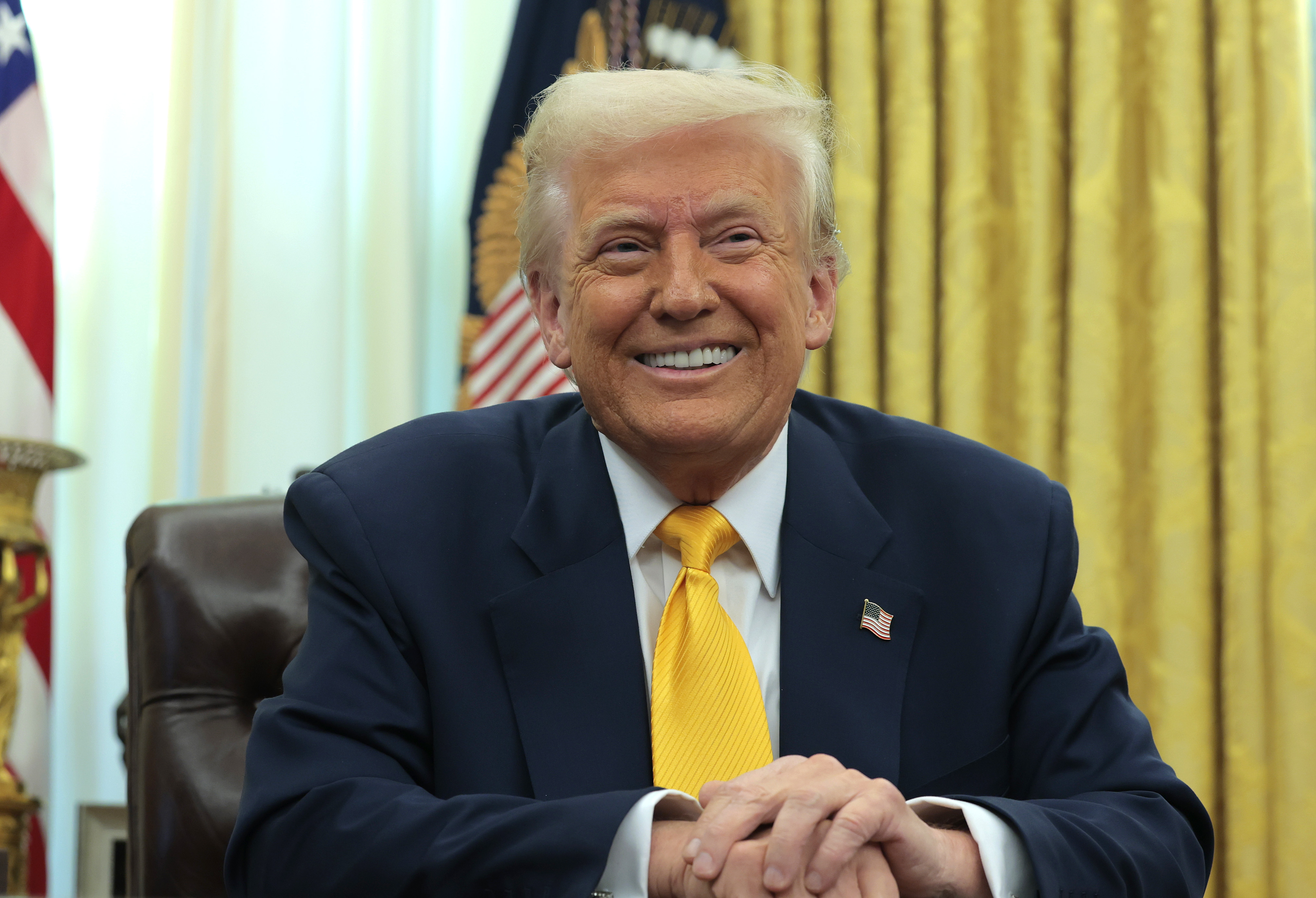 U.S. President Donald Trump speaks before signing an executive order in the Oval Office at the White House on March 7, 2025, in Washington, D.C. | Source: Getty Images