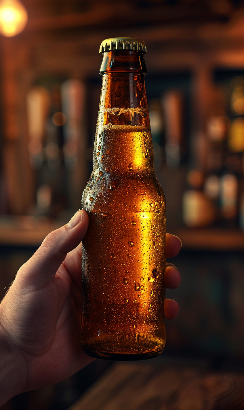 A man holding a bottle of beer | Source: Midjourney