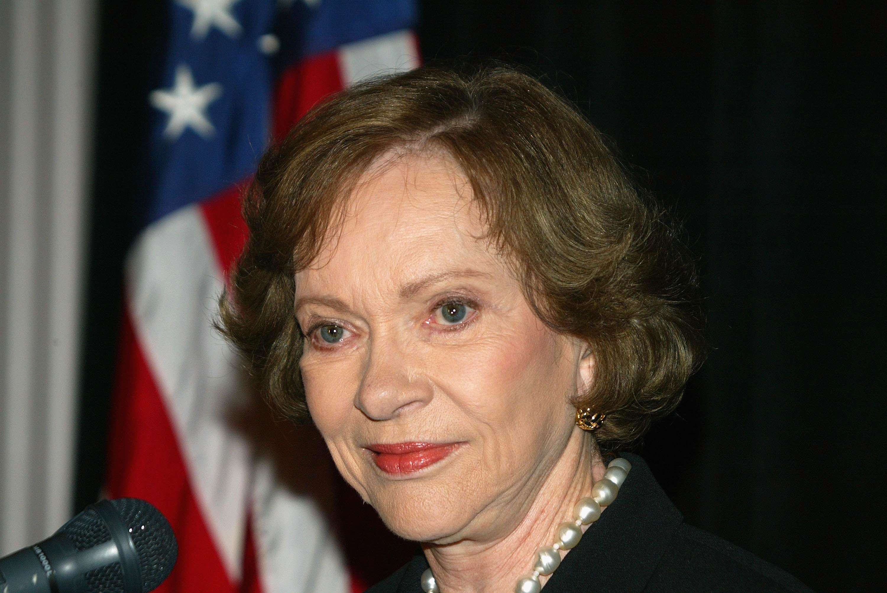 Former U.S. First Lady Rosalynn Carter at the Death Penalty Focus Awards in Beverly Hills, California on April 20, 2004 | Source: Getty Images