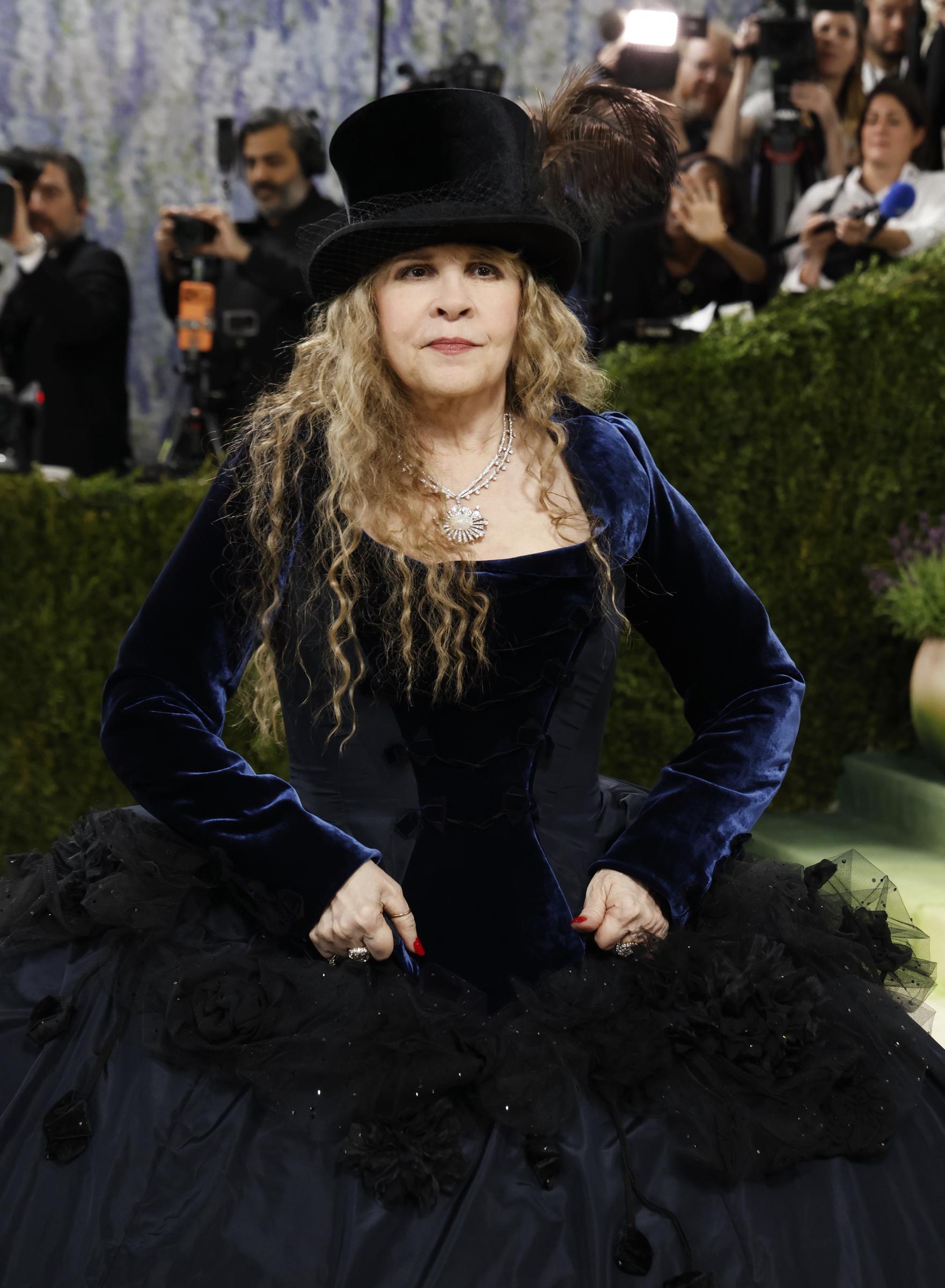 Stevie Nicks attends the Met Gala celebrating "Costume Art" at Metropolitan Museum of Art on May 4, 2026 in New York City | Source: Getty Images