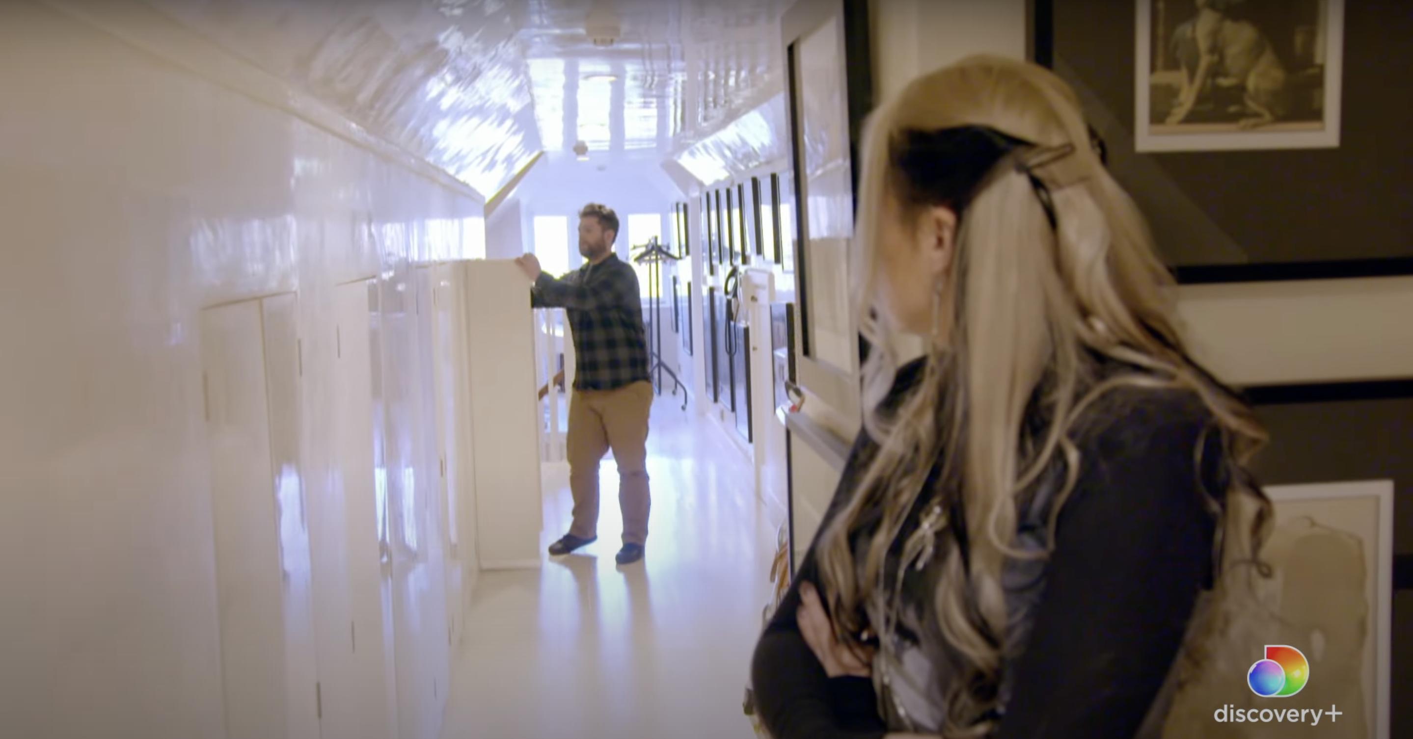 Jack Osbourne explores a sprawling hallway inside their family home in Buckinghamshire, United Kingdom, posted on October 3, 2025 | Source: YouTube/discovery plus