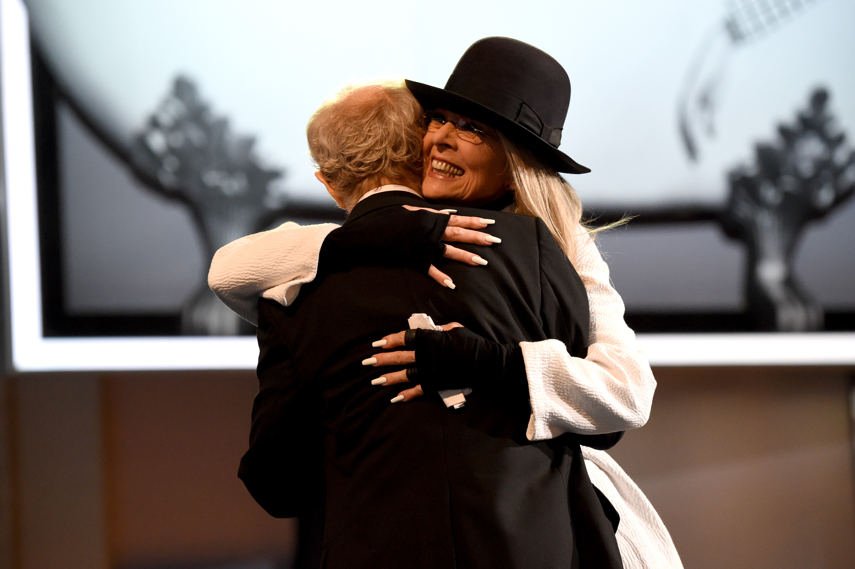 Woody Allen and Diane Keaton onstage at American Film Institute's 45th Life Achievement Award Gala Tribute to Diane Keaton at Dolby Theatre on June 8, 2017 in Hollywood, California | Source: Getty Images