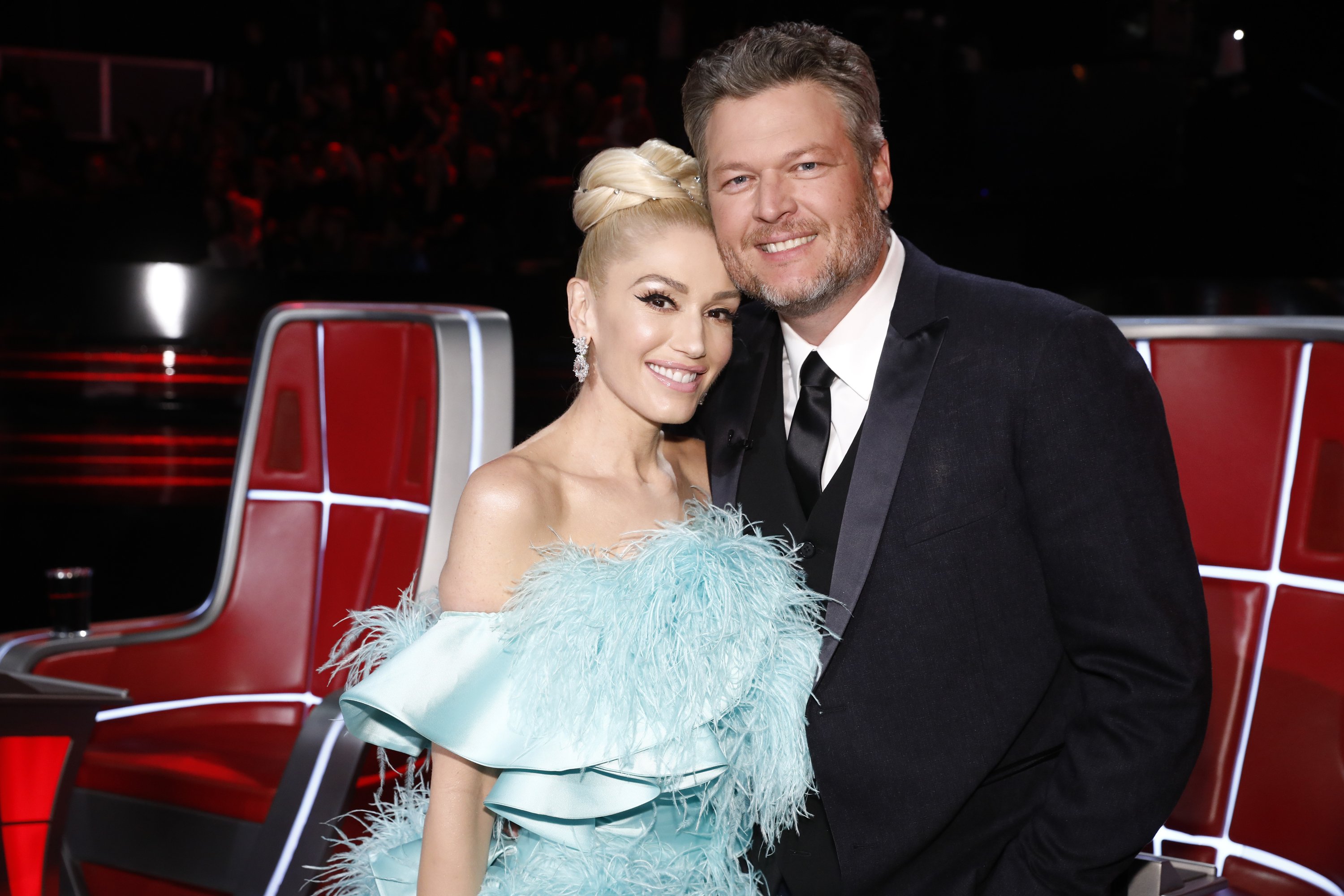 Gwen Stefani and Blake Shelton on "The Voice," 2019 | Source: Getty Images
