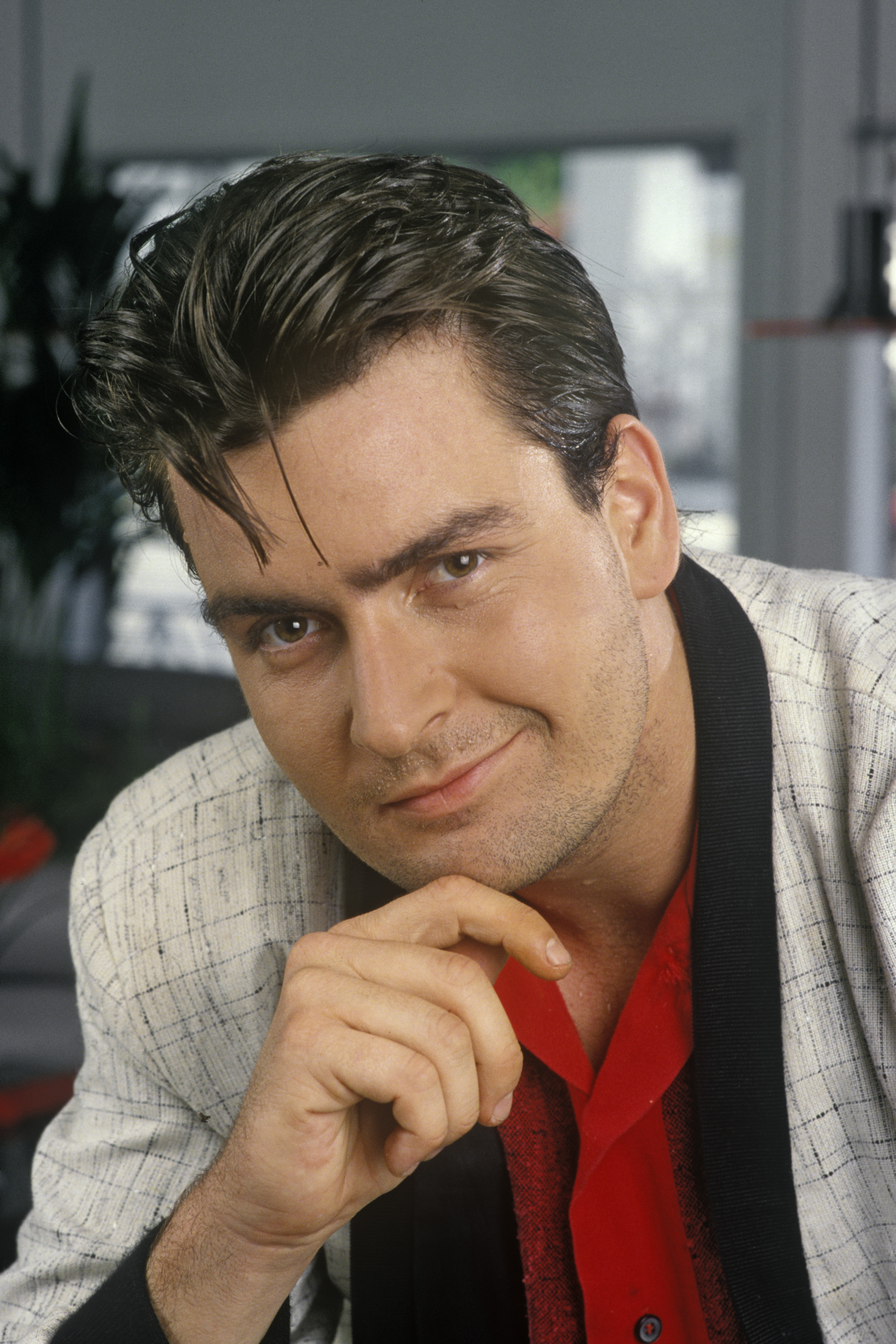 Charlie Sheen poses for a portrait in 1990 in Malibu, California | Source: Getty Images