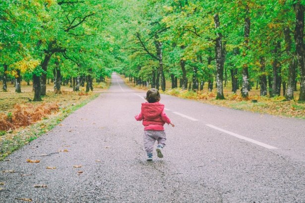 Bebé caminando por una carretera.| Imagen: Public Domain Pictures Bebé caminando por una carretera.| Imagen: Public Domain Pictures