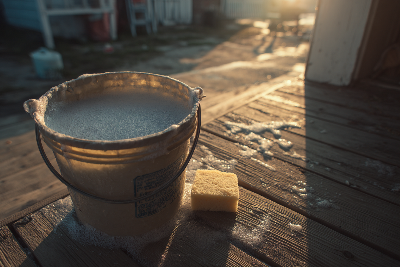 A bucket filled with soapy water | Source: Midjourney