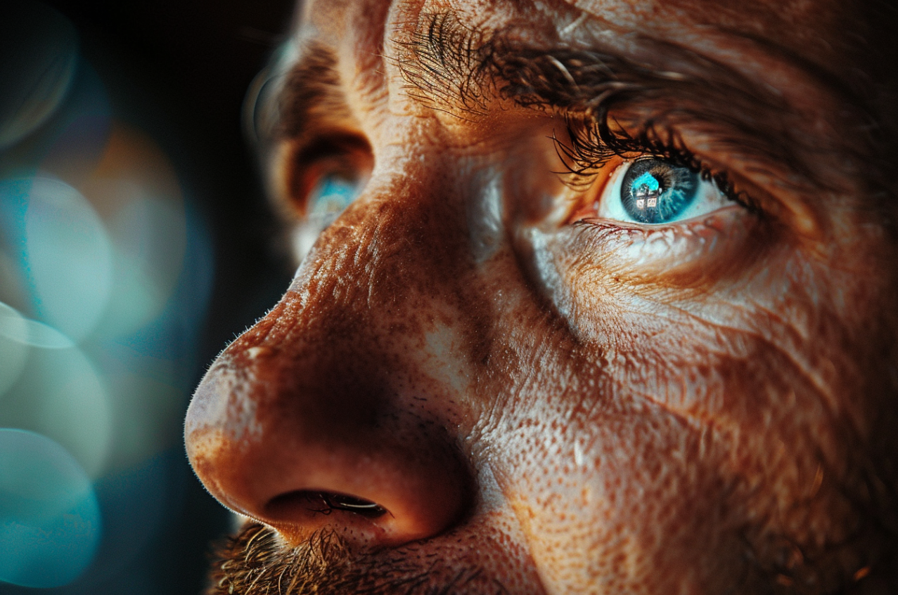 A close-up shot of a man's eyes | Source: Midjourney