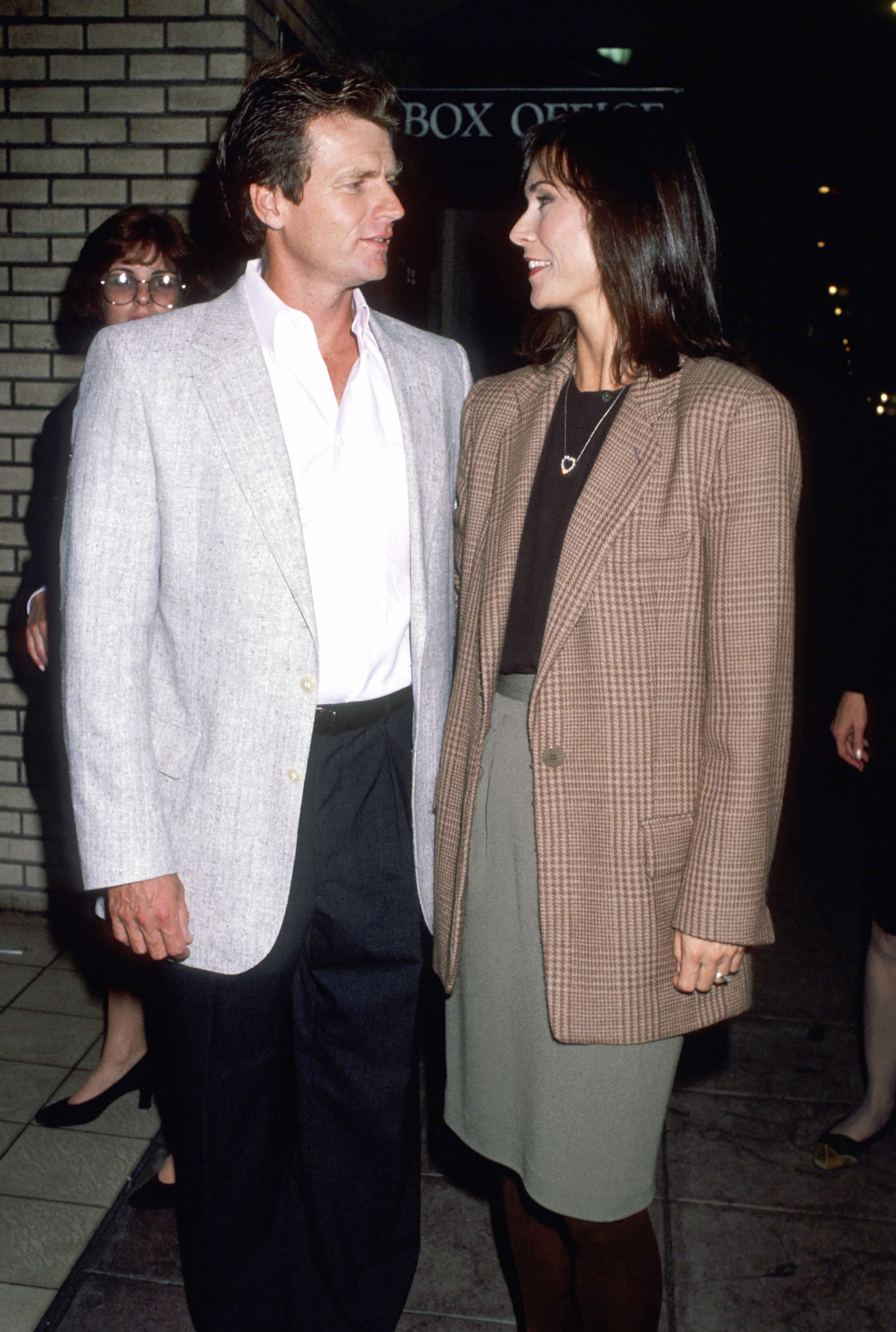 Businessman Tom Hart and Kate Jackson during the "Search for Signs" Los Angeles premiere. / Source: Getty Images