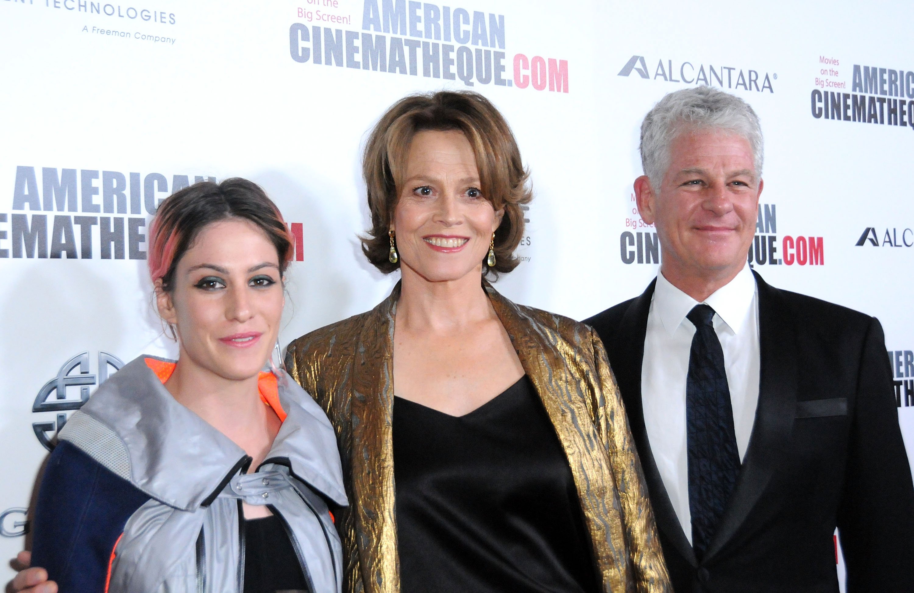 Actress Charlotte Simpson, actress Sigourney Weaver and Jim Simpson attend the 30th Annual American Cinematheque Awards Gala at The Beverly Hilton Hotel on October 14, 2016 in Beverly Hills, California | Source: Getty Images