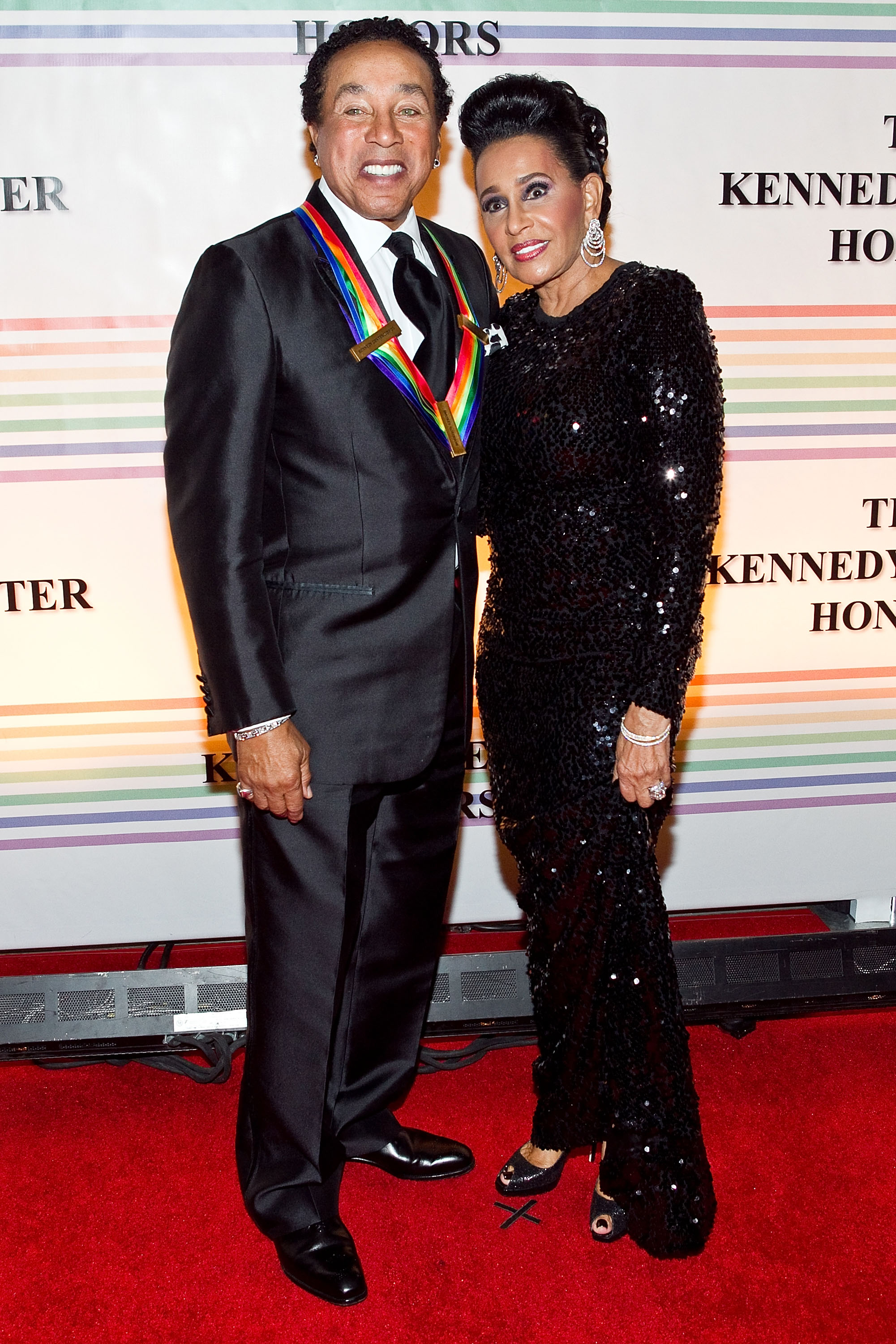 Smokey Robinson and Frances Gladney at the 34th Kennedy Center Honors at the Kennedy Center Hall of States on December 4, 2011, in Washington, D.C. | Source: Getty Images