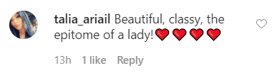 Screenshot of a comment on Savannah James' Instagram post. | Source: Instagram.com/mrs_savannahrj