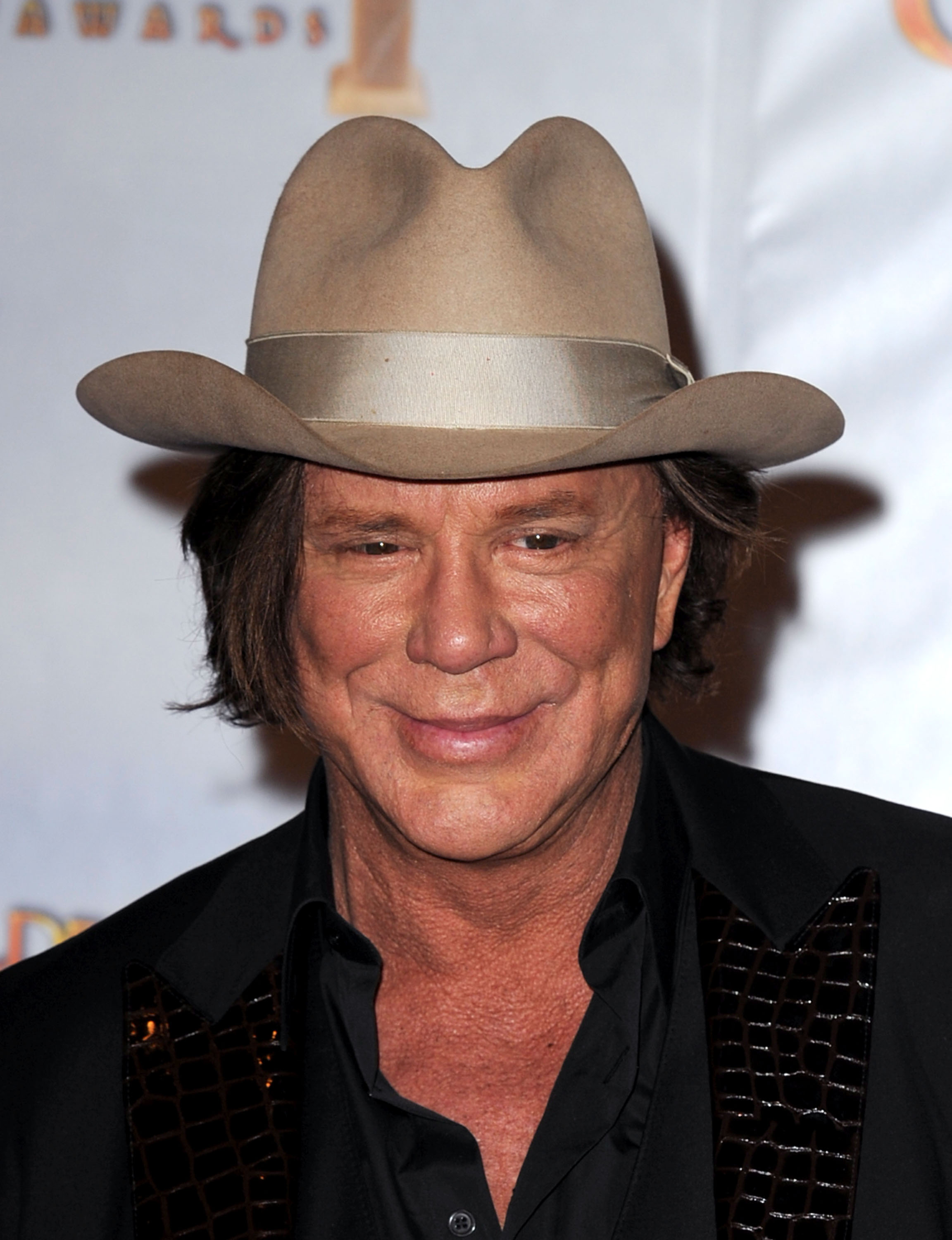 Mickey Rourke poses in the press room at the Annual Golden Globe Awards at The Beverly Hilton Hotel on January 17, 2010, in Beverly Hills, California | Source: Getty Images