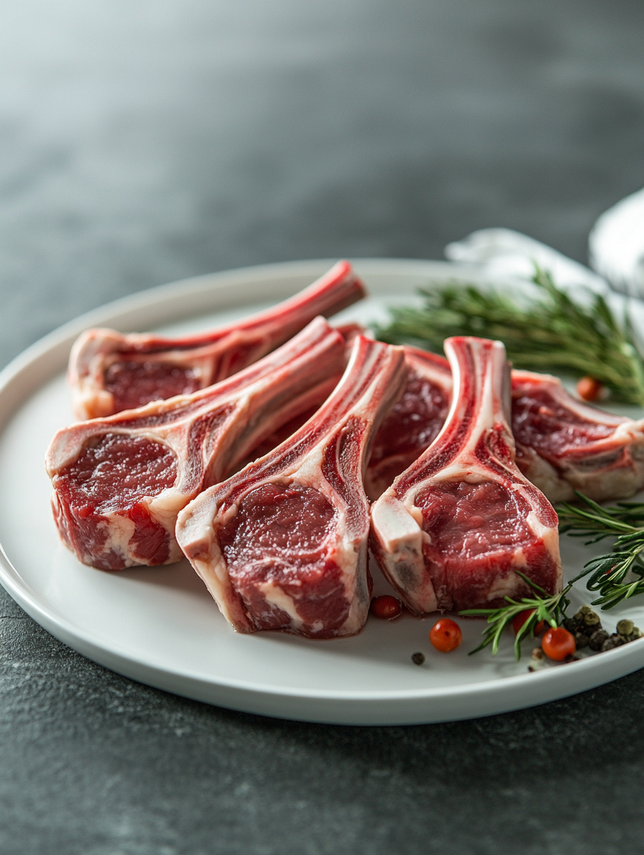 Lamb chops on a plate | Source: Midjourney