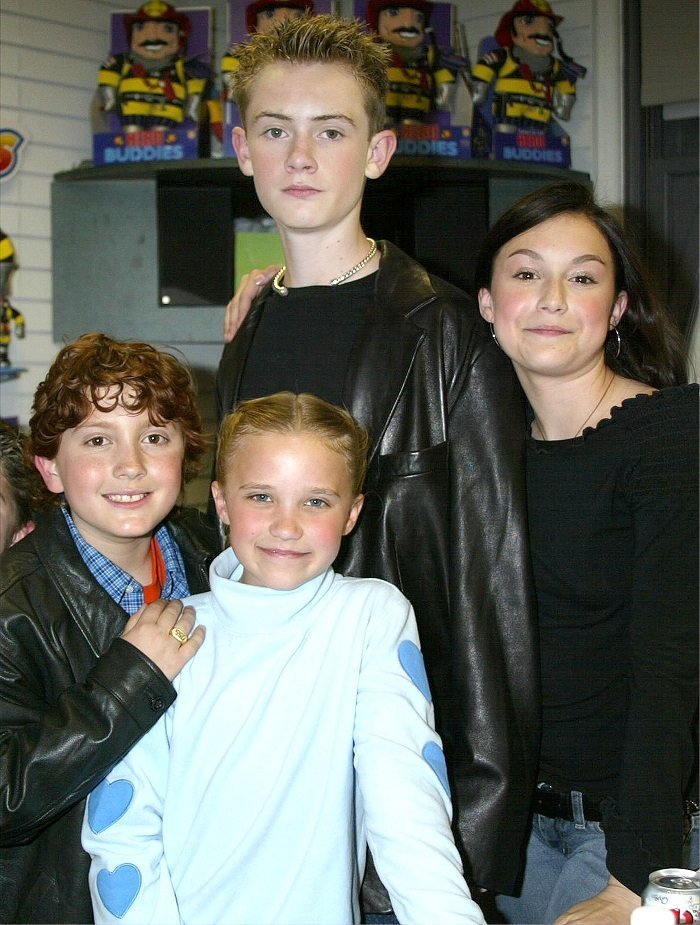 Actor Daryl Sabara, actress Emily Osment, actor Matt O''Leary and actress Alexa Vega at the International Toy Center in New York, 2002 I Image: Getty Images