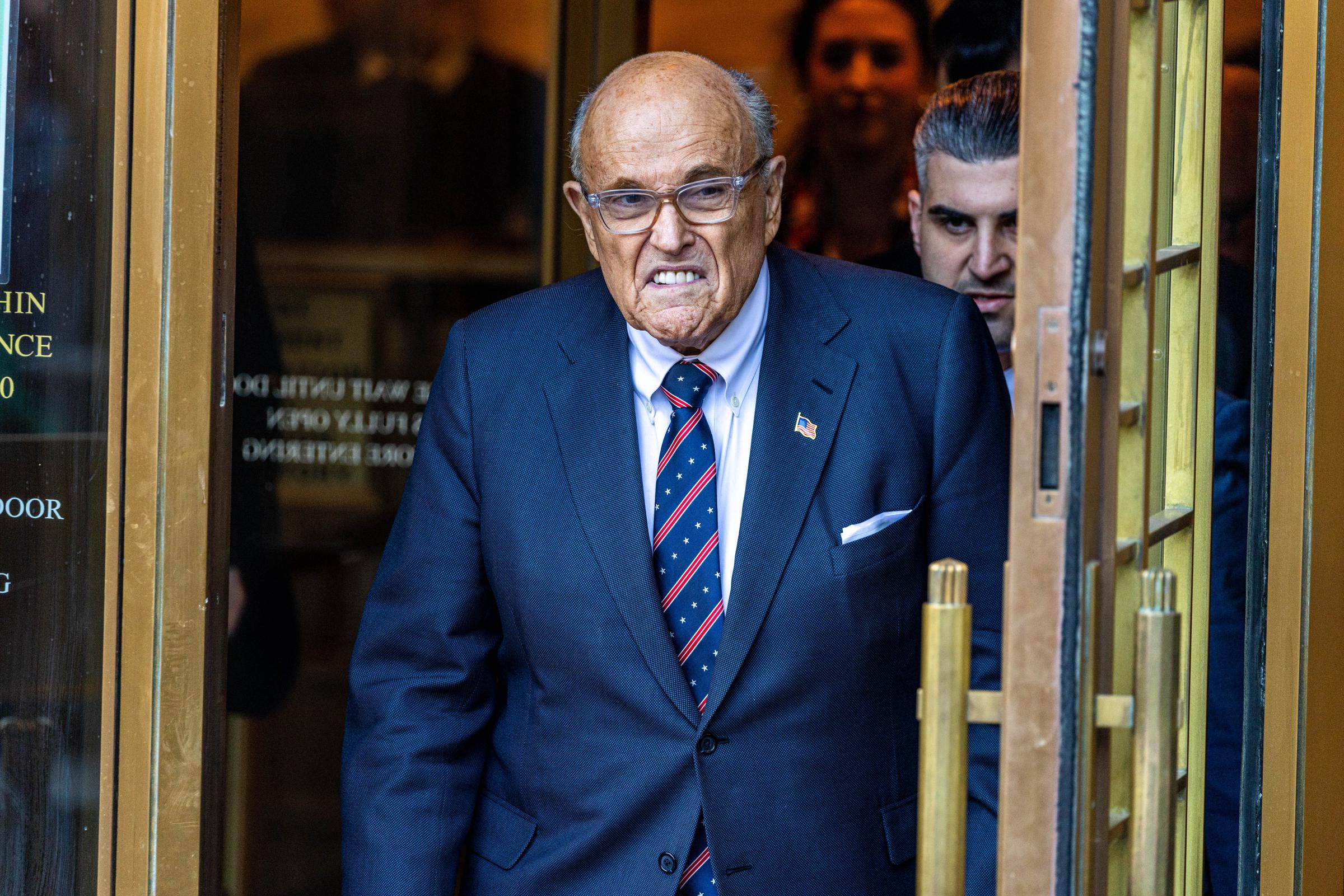 Former New York mayor Rudy Giuliani leaves the New York Federal Courthouse on November 7, 2024. | Source: Getty Images