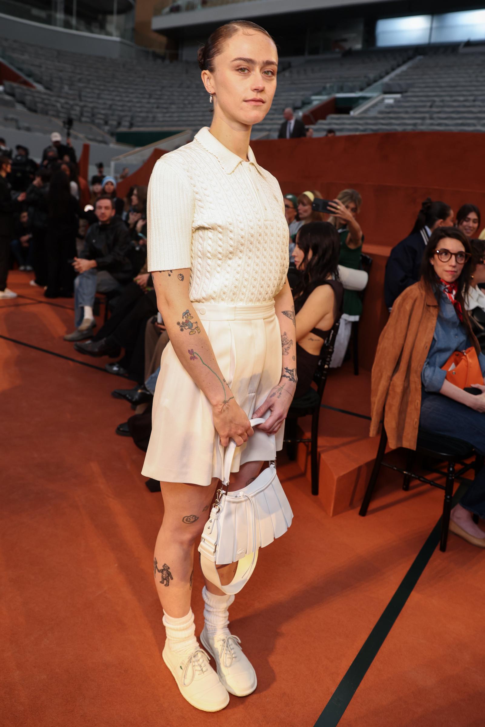 Ella Emhoff at the Lacoste Womenswear Fall/Winter 2025-2026 show during Paris Fashion Week in Paris, France on March 9, 2025. | Source: Getty Images