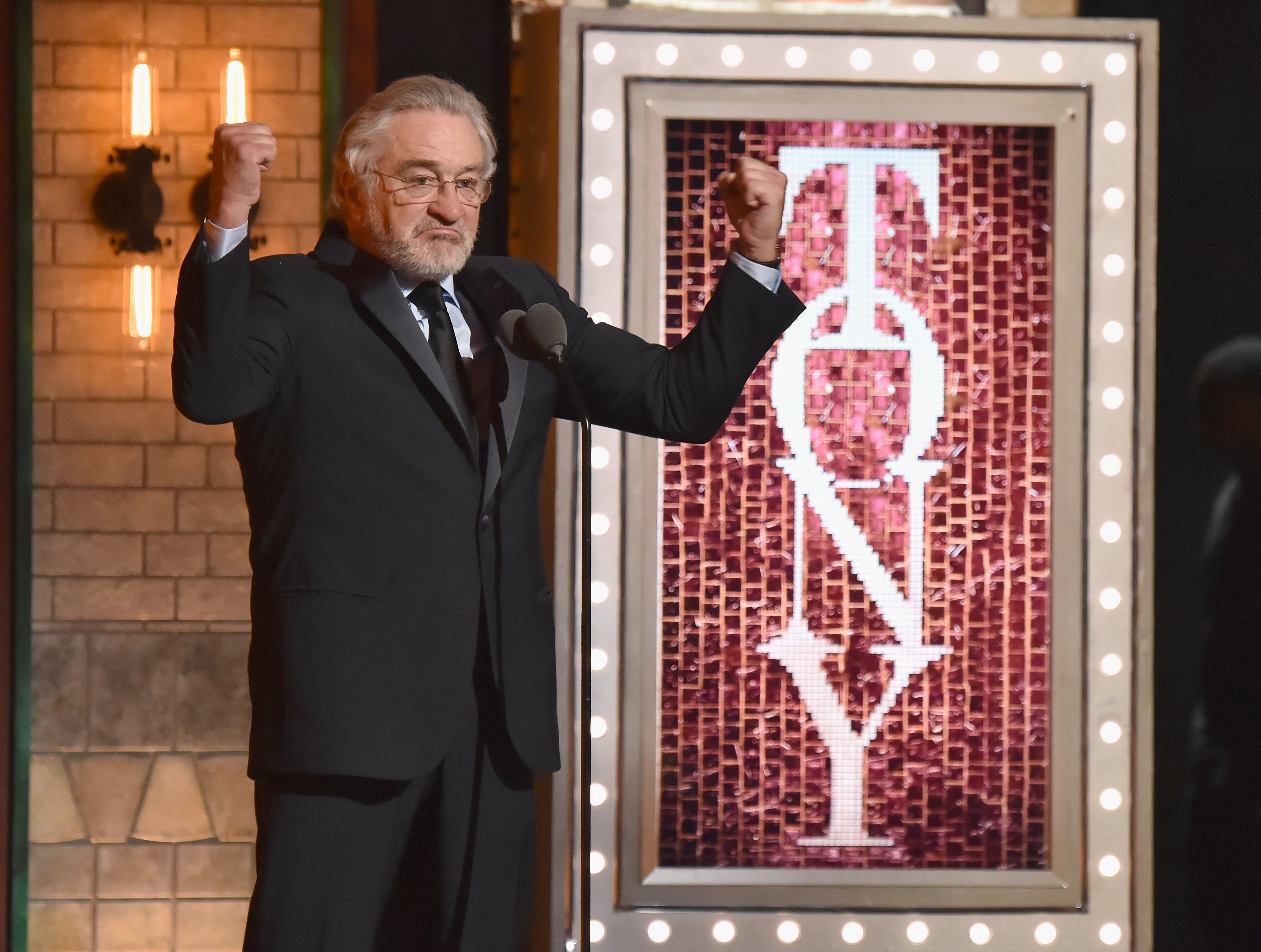 Robert De Niro speaks onstage during the 72nd Annual Tony Awards at Radio City Music Hall on June 10, 2018, in New York City. | Source: Getty Images.