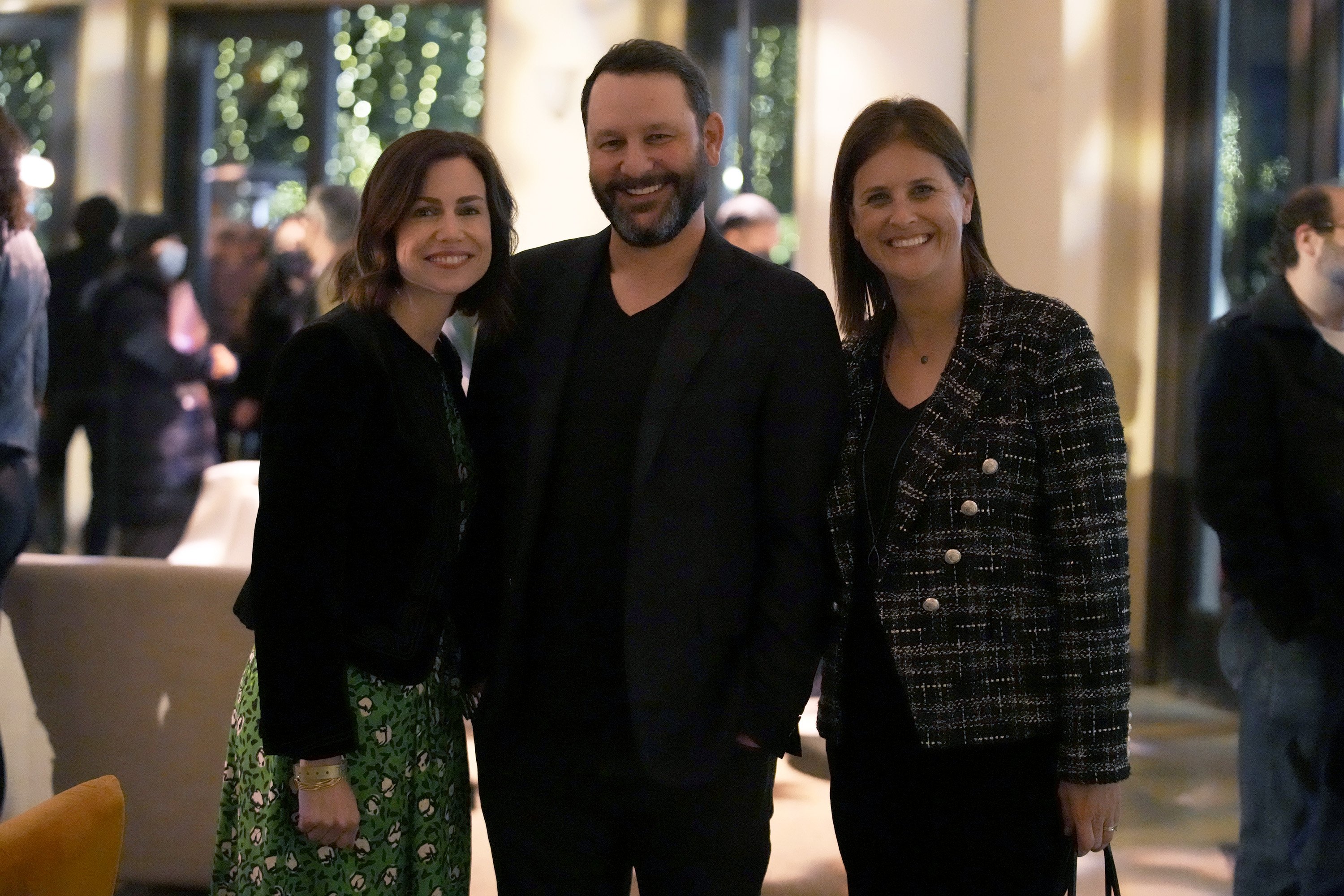 This Is Us Season 6 Red Carpet, December 14th, 2021 in Los Angeles -- Pictured: Carolyn Cassidy, Dan Fogelman, Lisa Katz. | Source: Getty Images