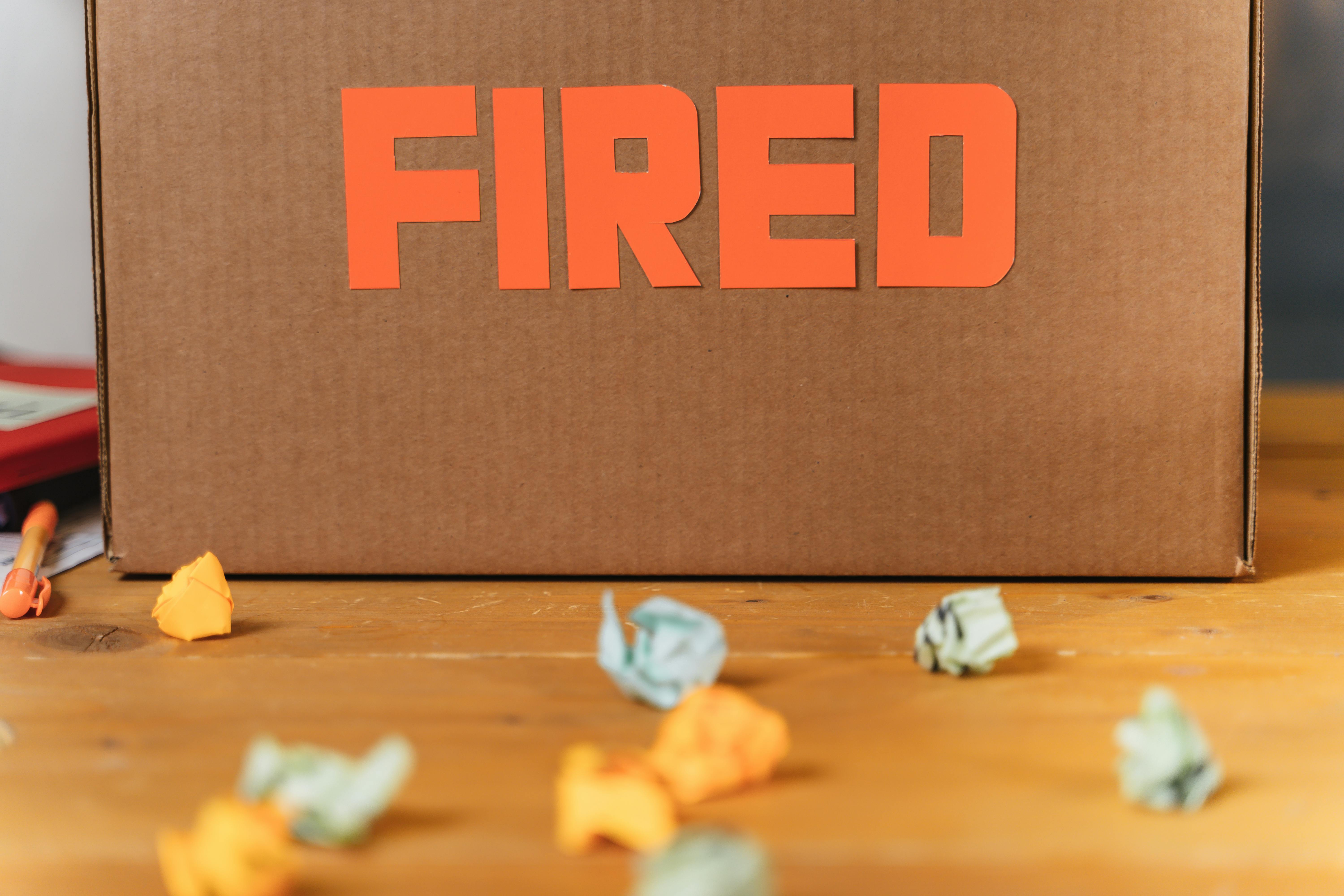 A box labelled "FIRED" | Source: Pexels