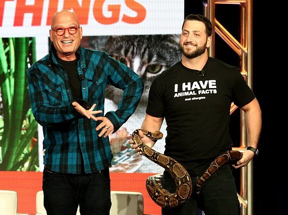 Howie Mandel (L) and his son Alex Mandel speak during the National Geographic segment of the 2019 Winter Television Critics Association Press Tour at The Langham Huntington, Pasadena on February 10, 2019, in Pasadena, California. | Source: Getty Images.