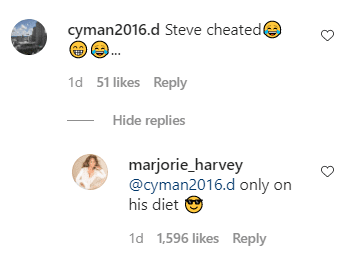 A screenshot of fan's comment on Marjorie Harvey photo | Photo: instagram.com/marjorie_harvey