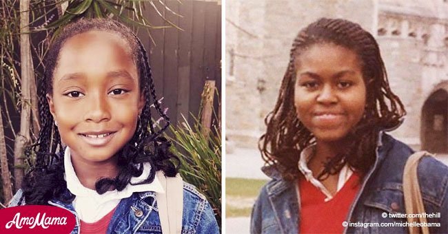 8-year-old girl goes viral by dressing up as the stunning Michelle Obama, and it's priceless