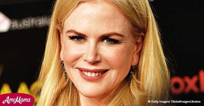 Nicole Kidman stuns in a long golden dress while supporting beau at a recent red carpet