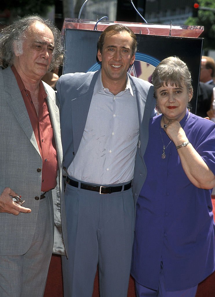 Nicolas Cage, his father August Coppola and mother Joy Vogelsang attend the Hollywood Walk of Fame Star Ceremony to Honor Nicolas Cage , July 198 | Source: Getty Images