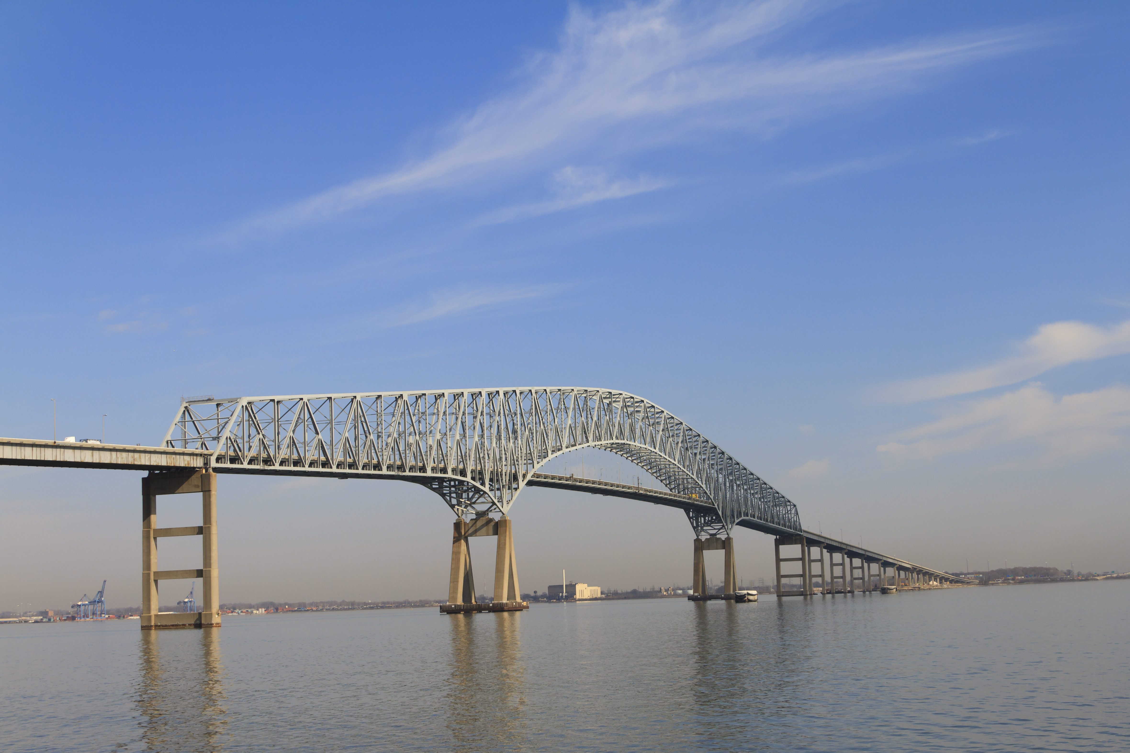 Photo capture of the Francis Scott Key Bridge before the cargo vessel collided with it on March 26, 2024 | Source: Getty Images