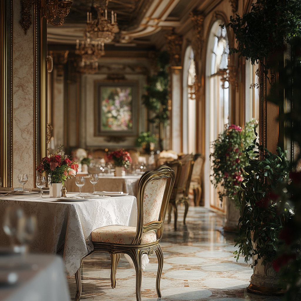 The interior of a fine-dine restaurant | Source: Midjourney