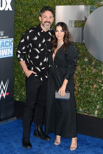 Steve Kazee and Jena Dewan at WWE 20th Anniversary Celebration Marking Premiere of WWE Friday Night SmackDown on FOX in Los Angeles, California.| Photo: Getty Images.