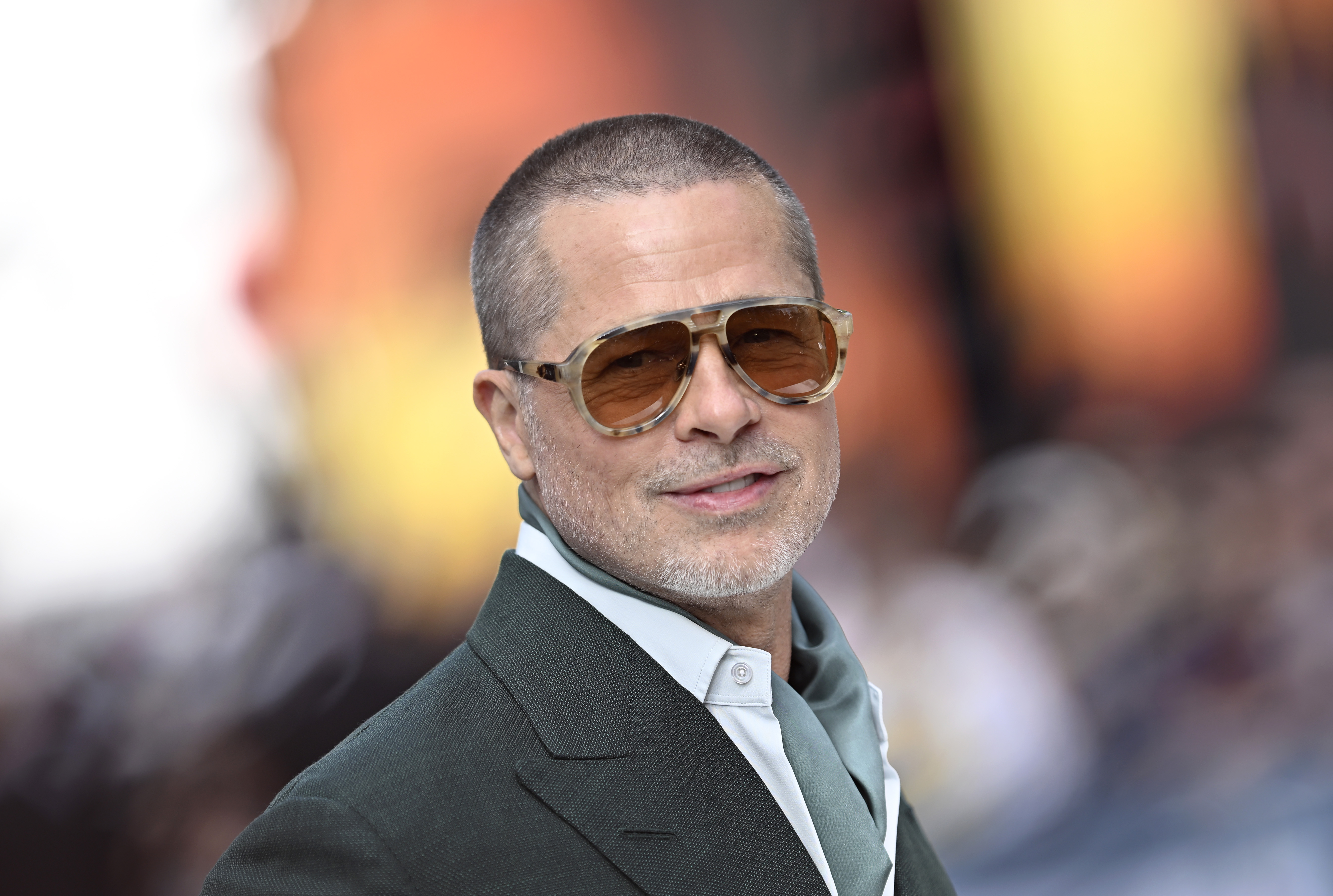 Brad Pitt attends the "F1: The Movie" European Premiere at Cineworld Leicester Square on June 23, 2025 in London, England. | Source: Getty Images