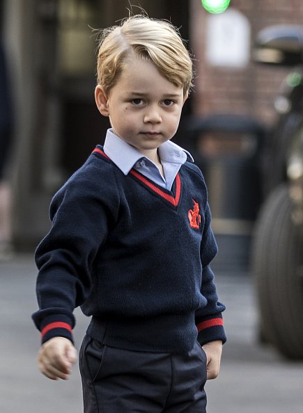 Prince George at Thomas's school in Battersea, southwest London on September 7, 2017. | Photo: Getty Images
