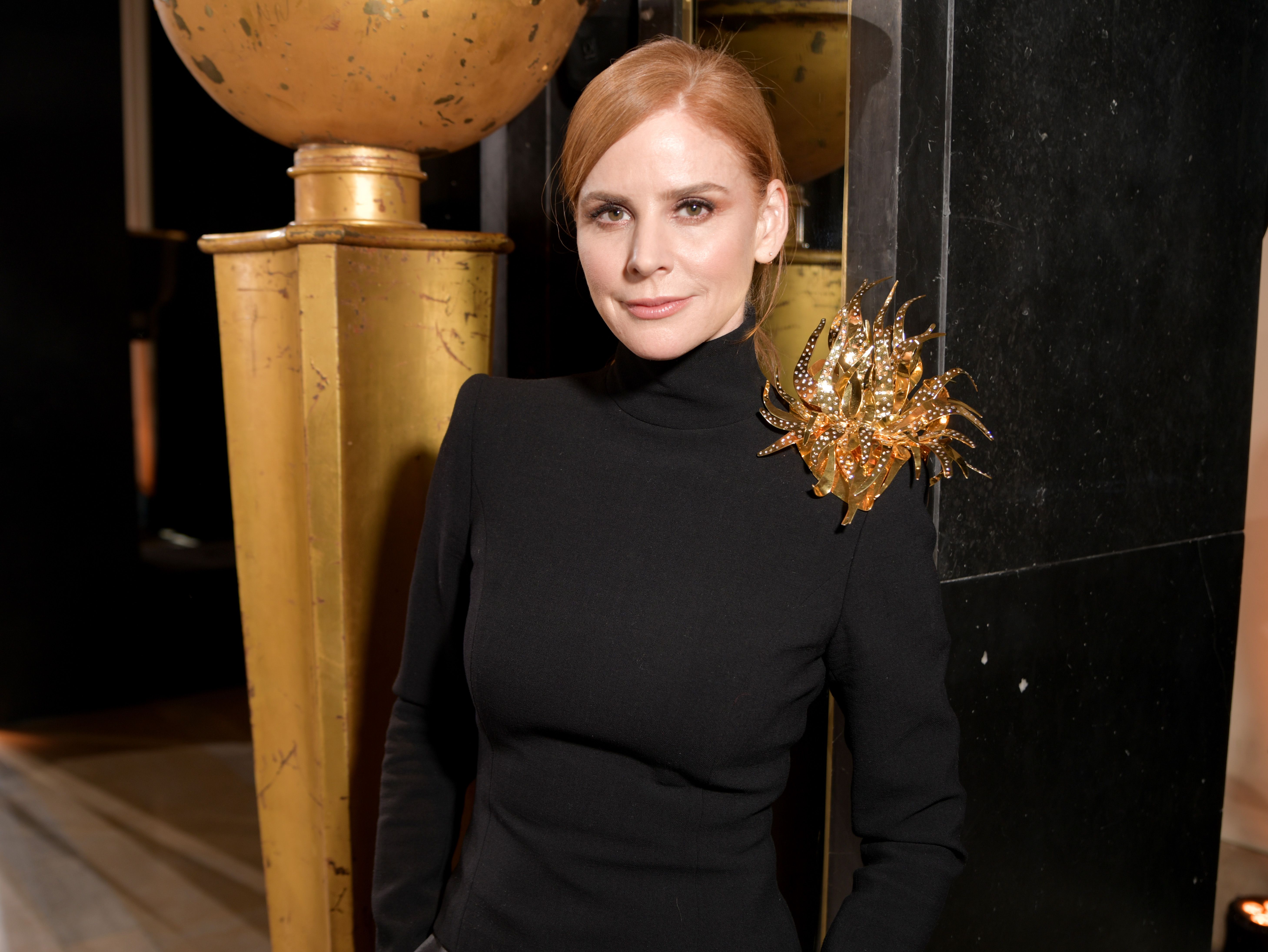 Sarah Rafferty in the front row of Spring Summer 2020, Haute Couture Fashion Week, Paris, France, on January 21, 2020. | Source: Getty Images