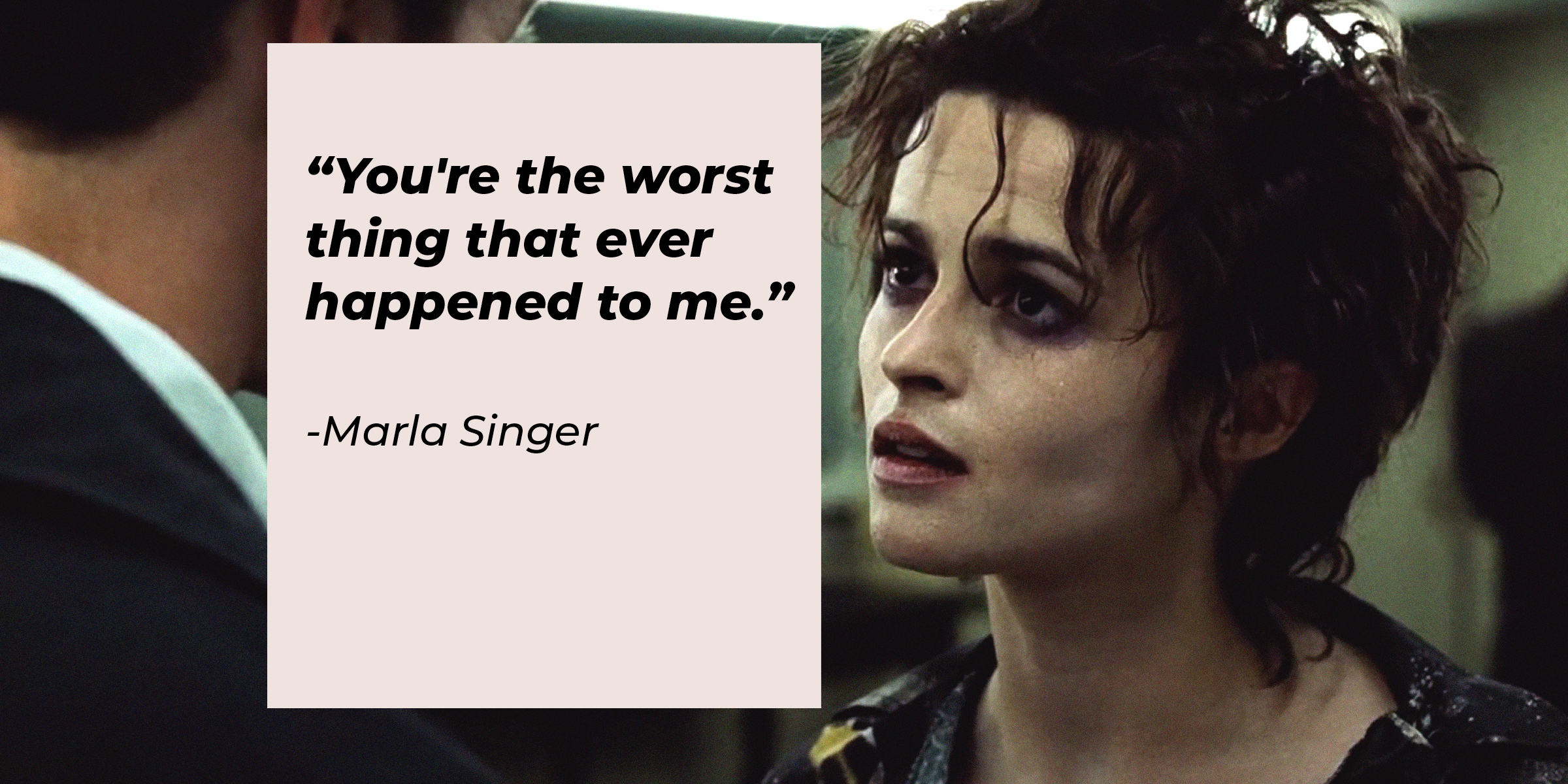 An image of Marla Singer with her quote: “You are the worst thing that ever happened to me.”| Image: facebook.com/FightClub