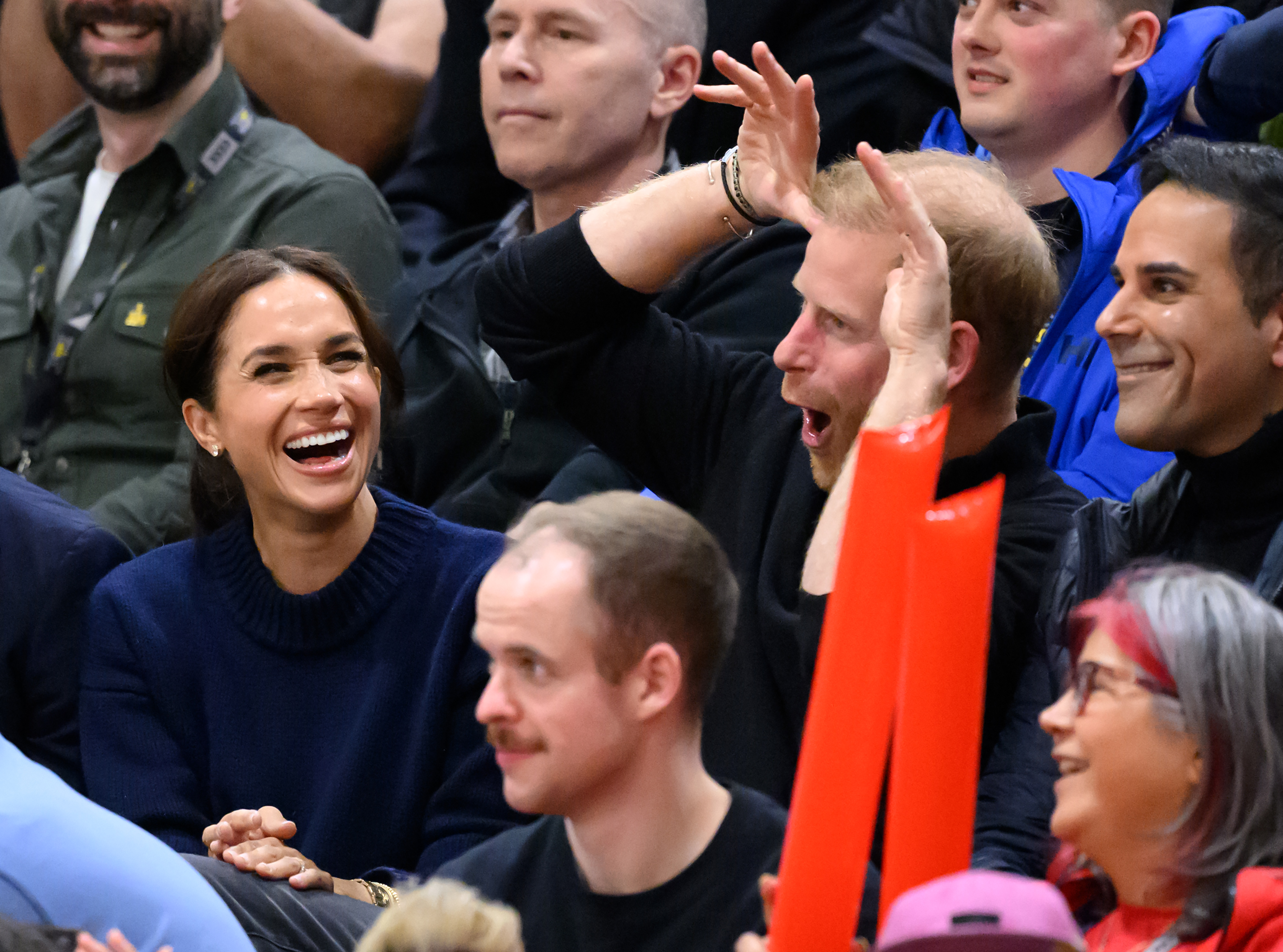 Meghan, Duchess of Sussex and Prince Harry, Duke of Sussex attend the wheelchair basketball during day one of the 2025 Invictus Games | Source: Getty Images