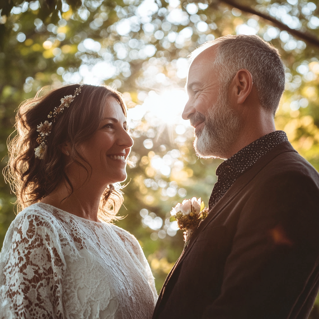 A couple at their wedding | Source: Midjourney