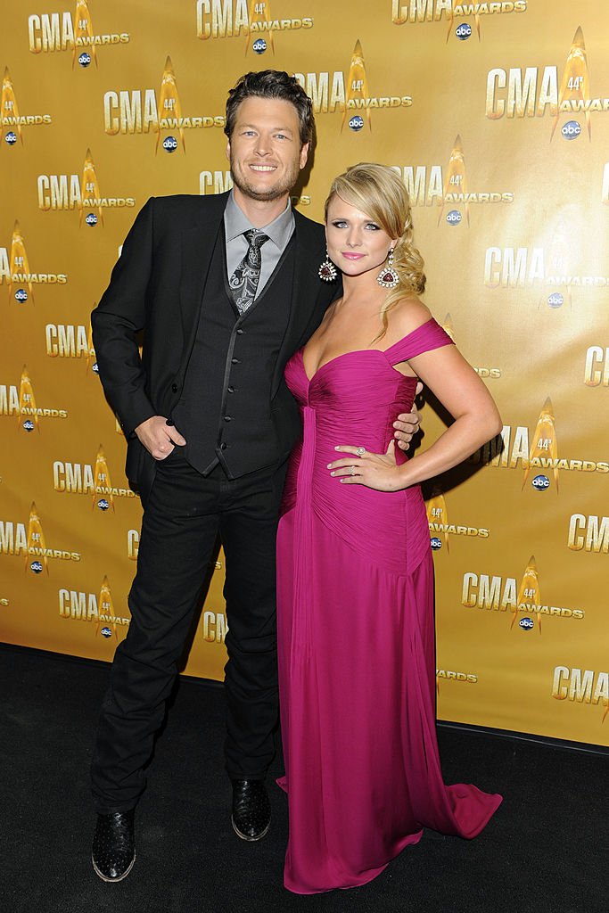 Blake Shelton and Miranda Lambert during the 44th Annual CMA Awards at the Bridgestone Arena in Nashville. | Source: Getty Images