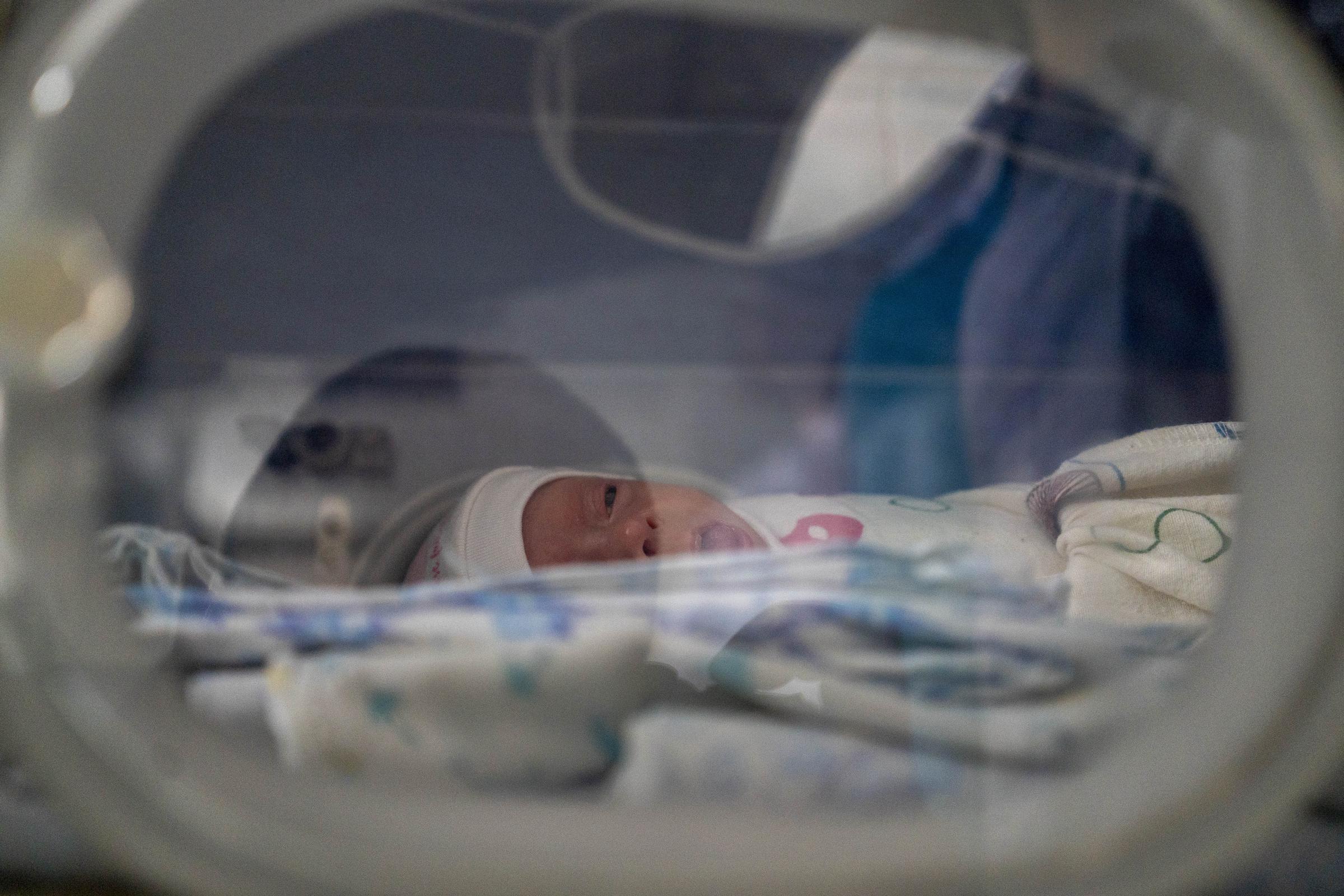 A view of a baby in the Maternity Hospital N 5 in Odessa, Ukraine, on January 30, 2023 | Source: Getty Images