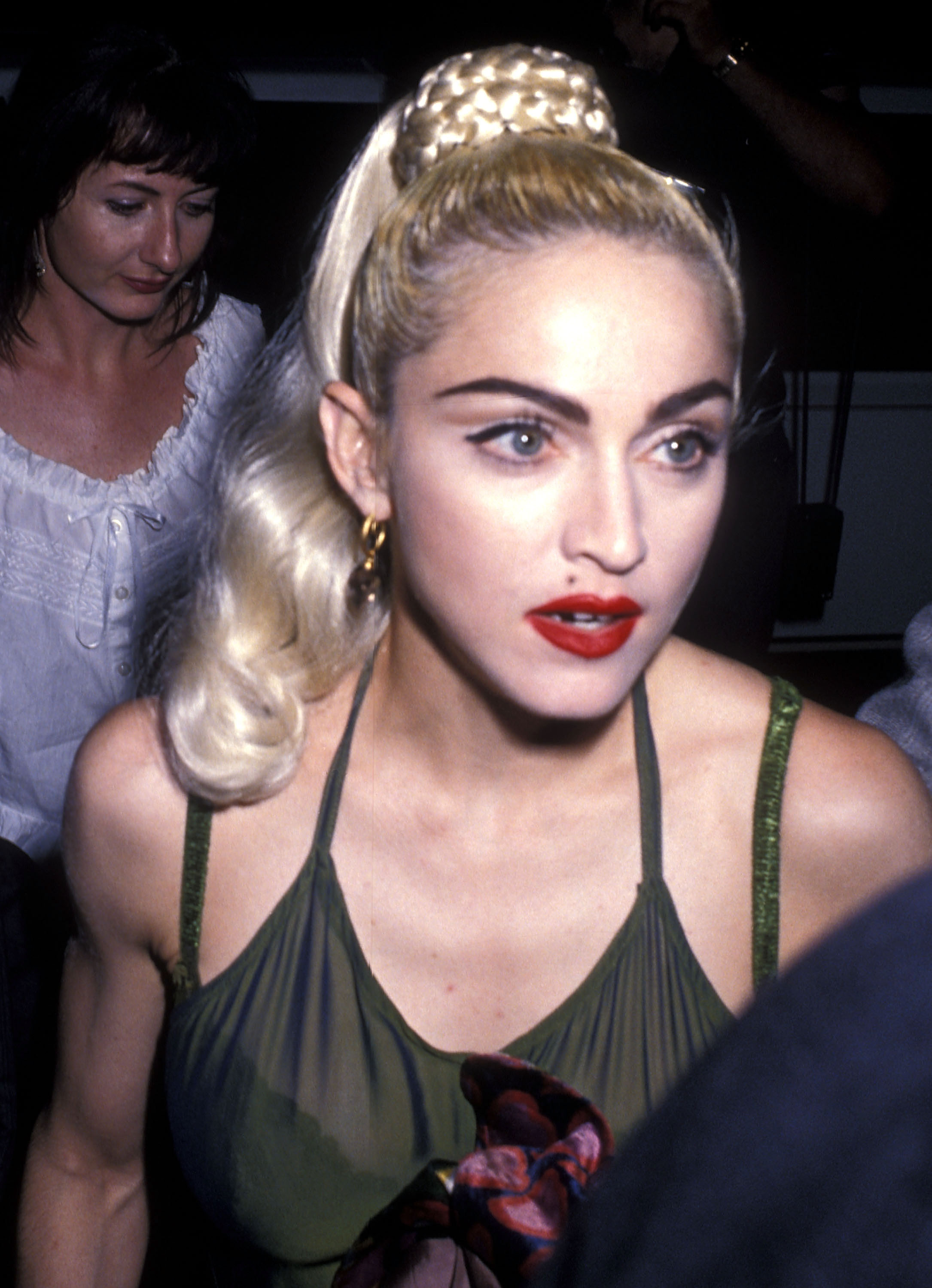 Madonna at the after party for her Blond Ambition World Tour concert in East Rutherford, New Jersey on June 25, 1990 | Source: Getty Images