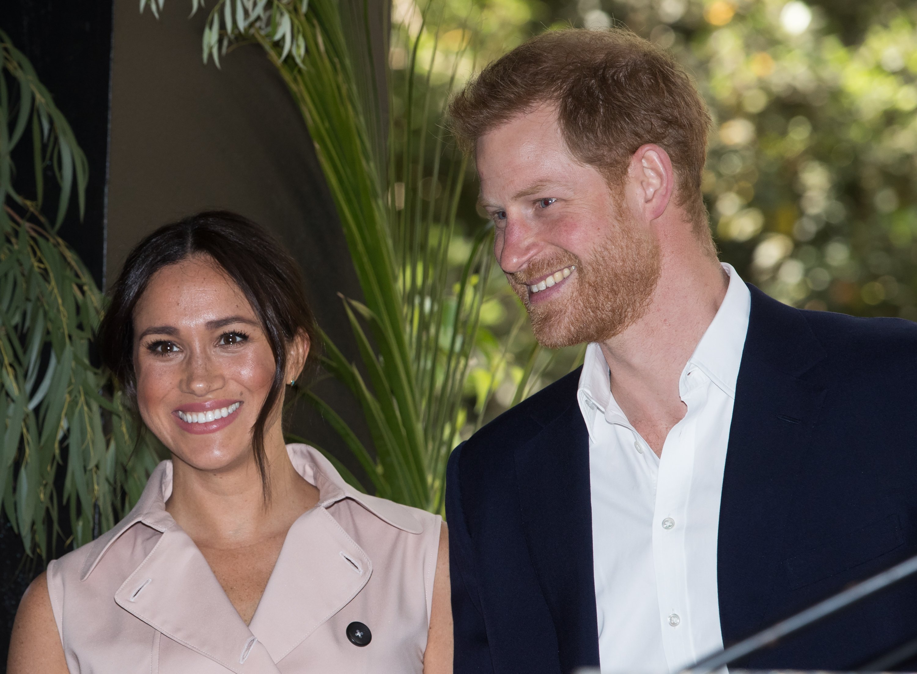 Duchess Meghan and Prince Harry at the British High Commissioner's residence during their royal tour to South Africa on October 2, 2019, in Johannesburg, South Africa. | Source: Pool/Samir Hussein/WireImage/Getty Images