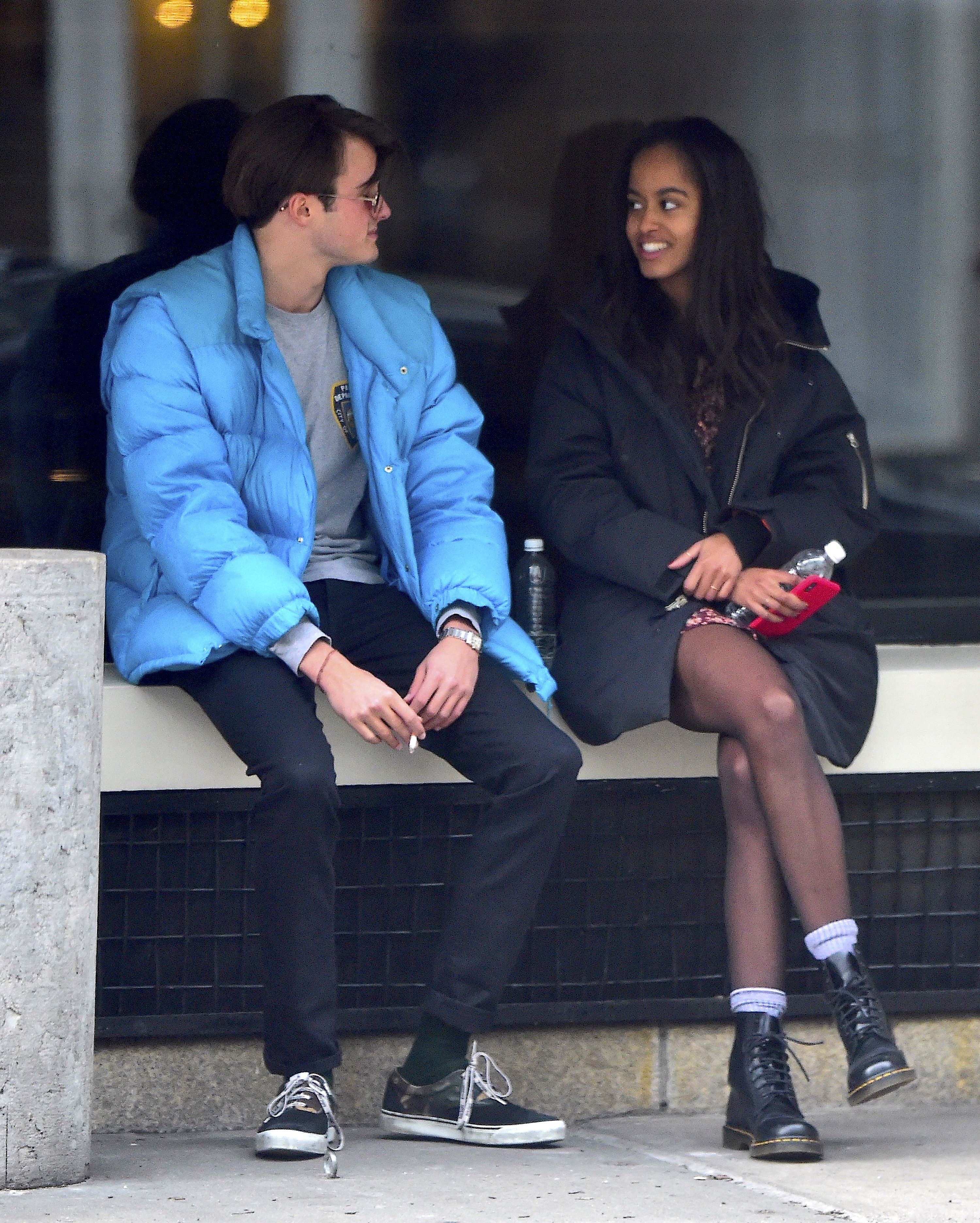 Malia Obama's boyfriend, Rory Farquharson, is seen with her on January 20, 2018 in New York City. | Source: Getty Images