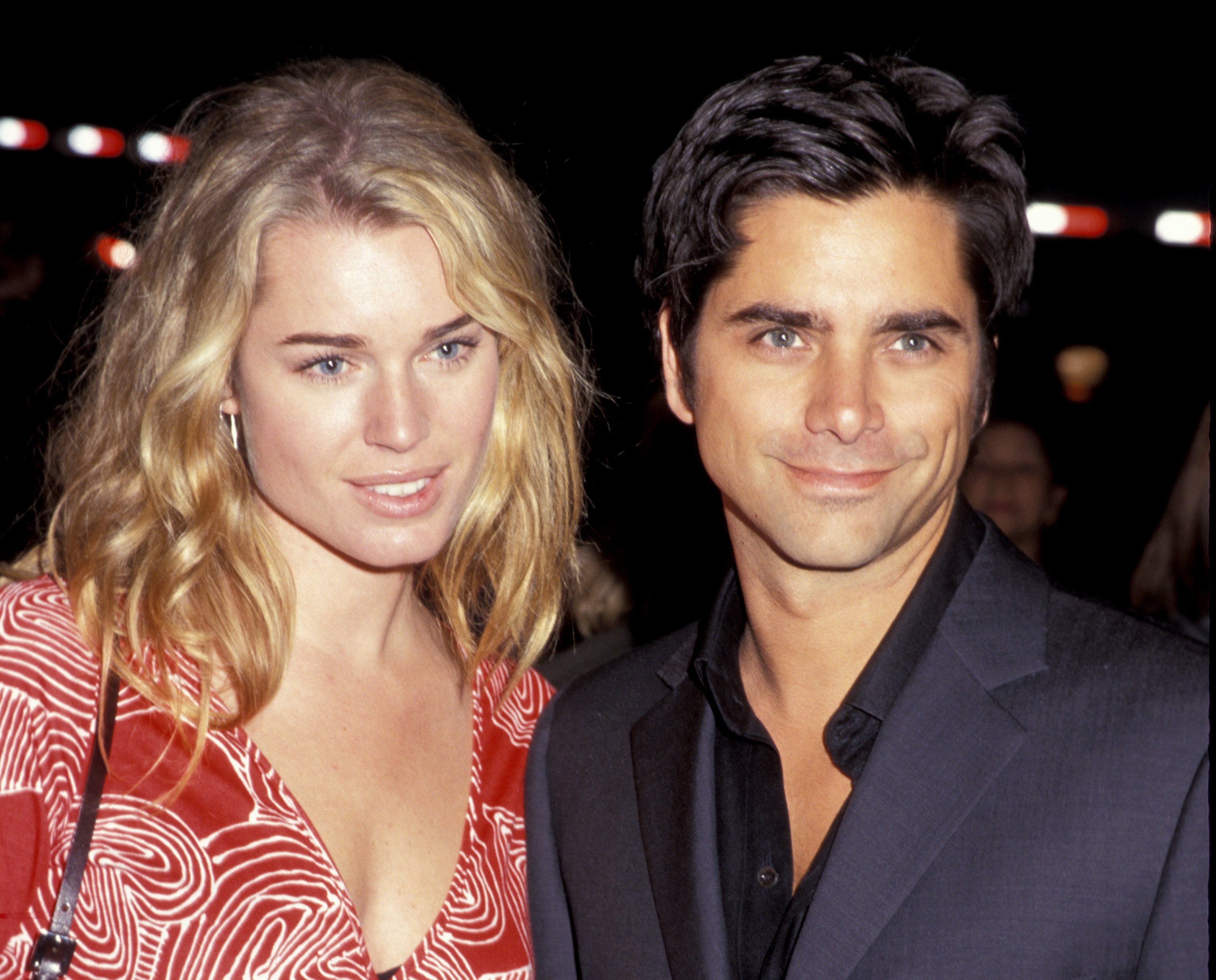 John Stamos and Rebecca Romijn during Opening of "Annie" - January 11, 1999 at New Amsterdam Theater in New York City, New York, United States | Source: Getty Images 