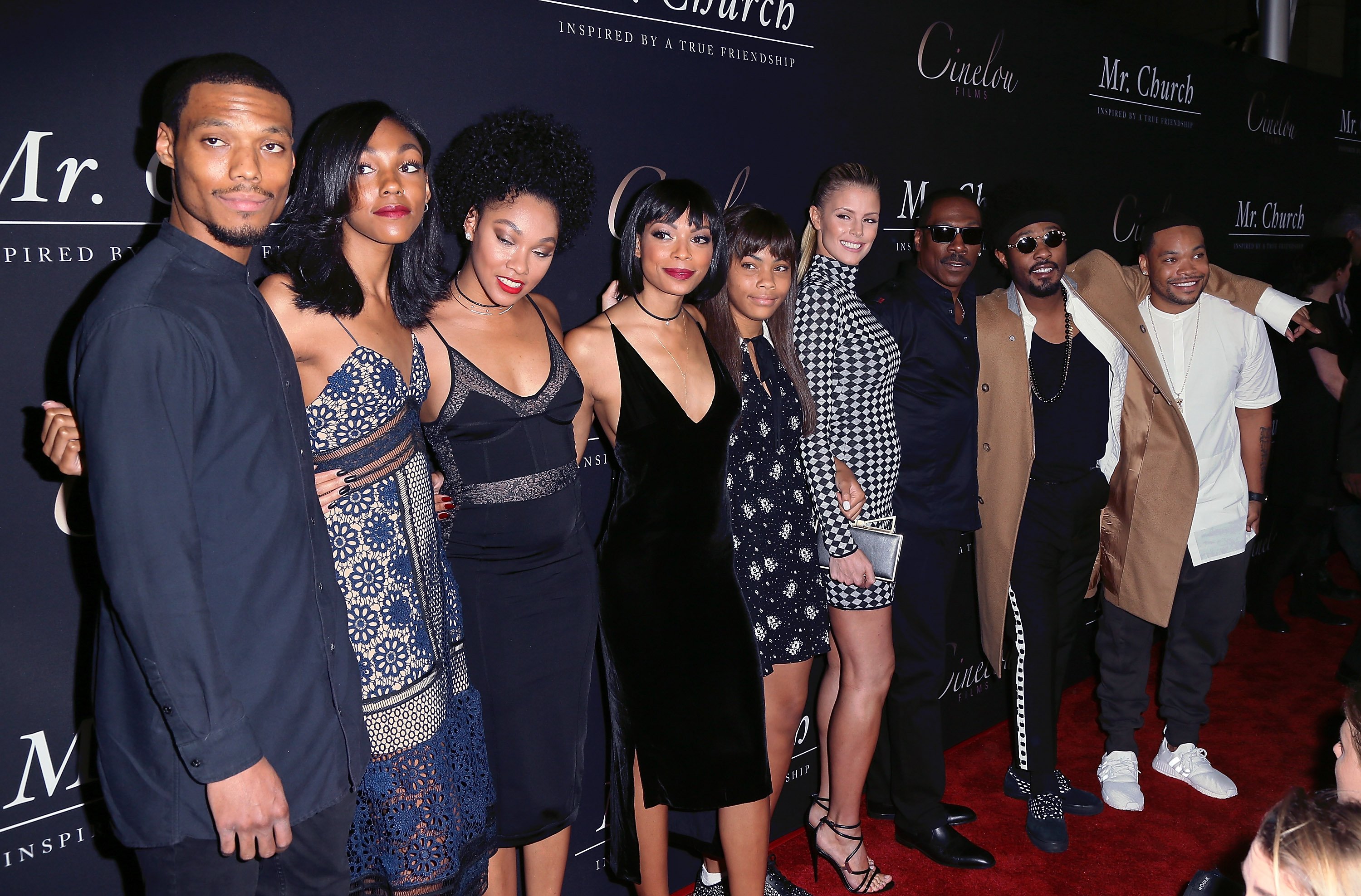 Eddie Murphy, Paige Butcher, and his children attend the premiere of Cinelou Releasing's "Mr. Church" at ArcLight Hollywood on September 6, 2016. | Photo: Getty Images