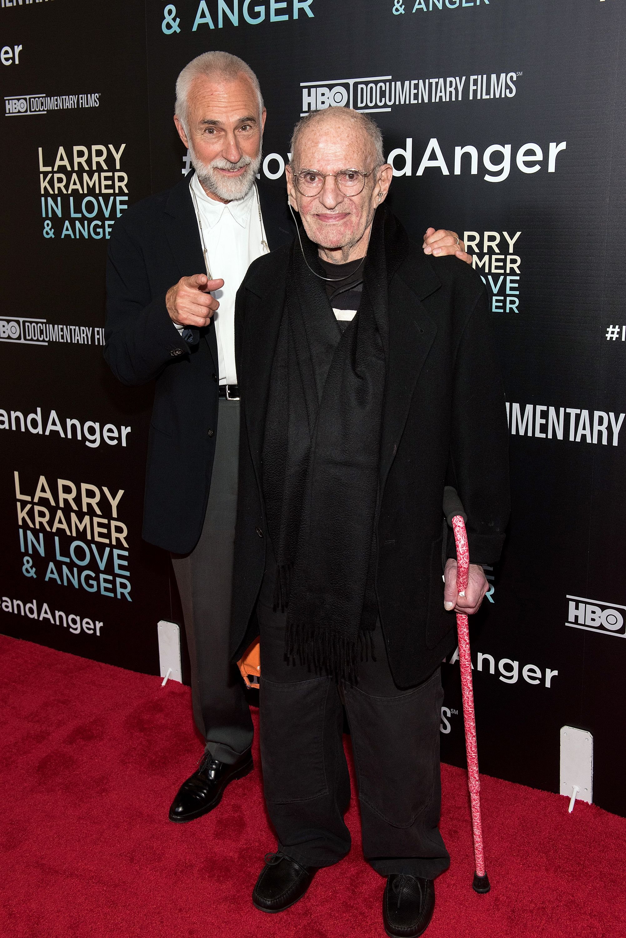 David Webster and Larry Kramer at the "Larry Kramer in Love and Anger" New York premiere on June 1, 2015, in New York City | Photo: Mike Pont/WireImage/Getty Images