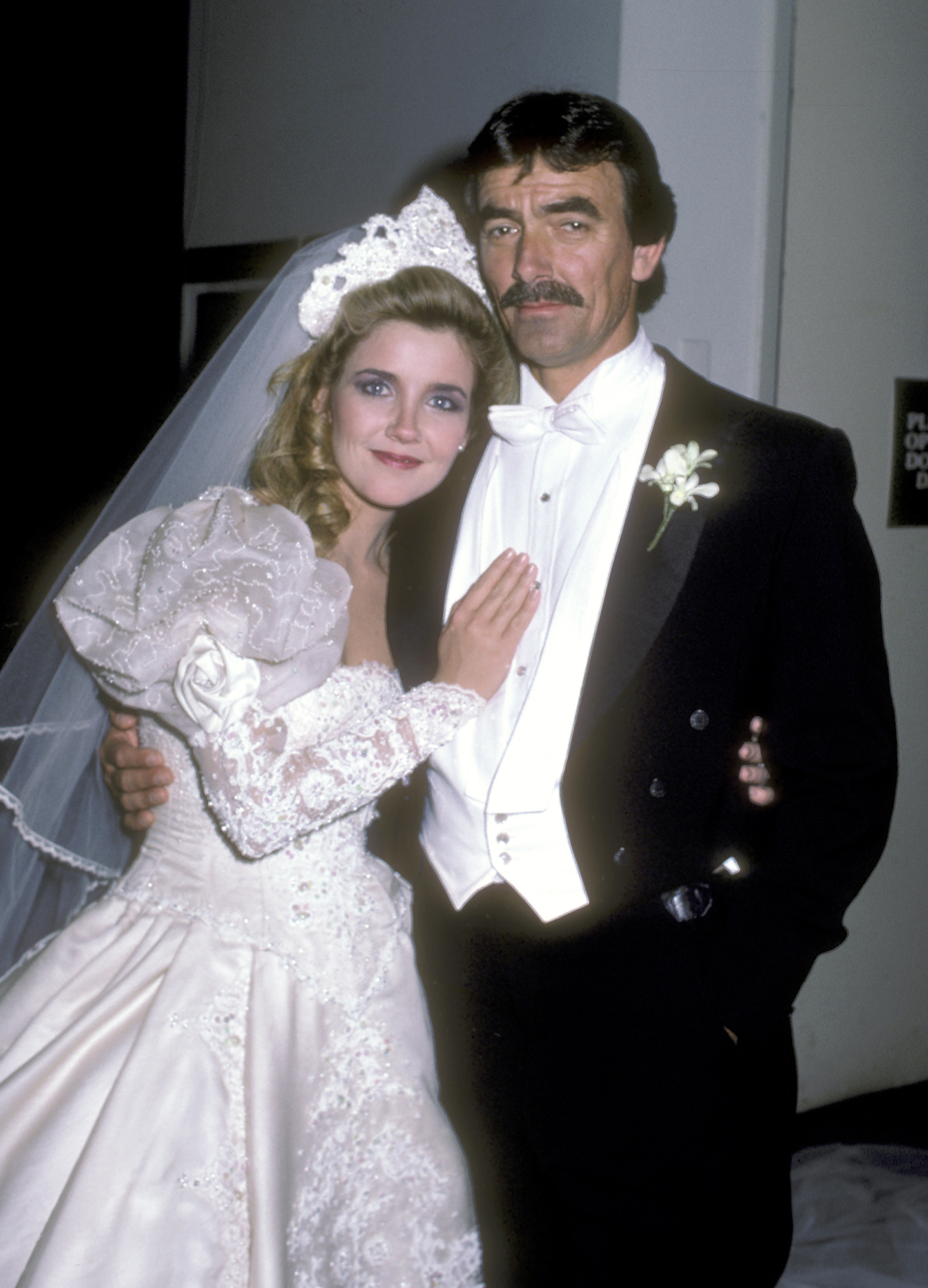 The actress and her co-star during the taping of "The Young and the Restless" at CBS Television City in Los Angeles on April 4, 1984 | Source: Getty Images