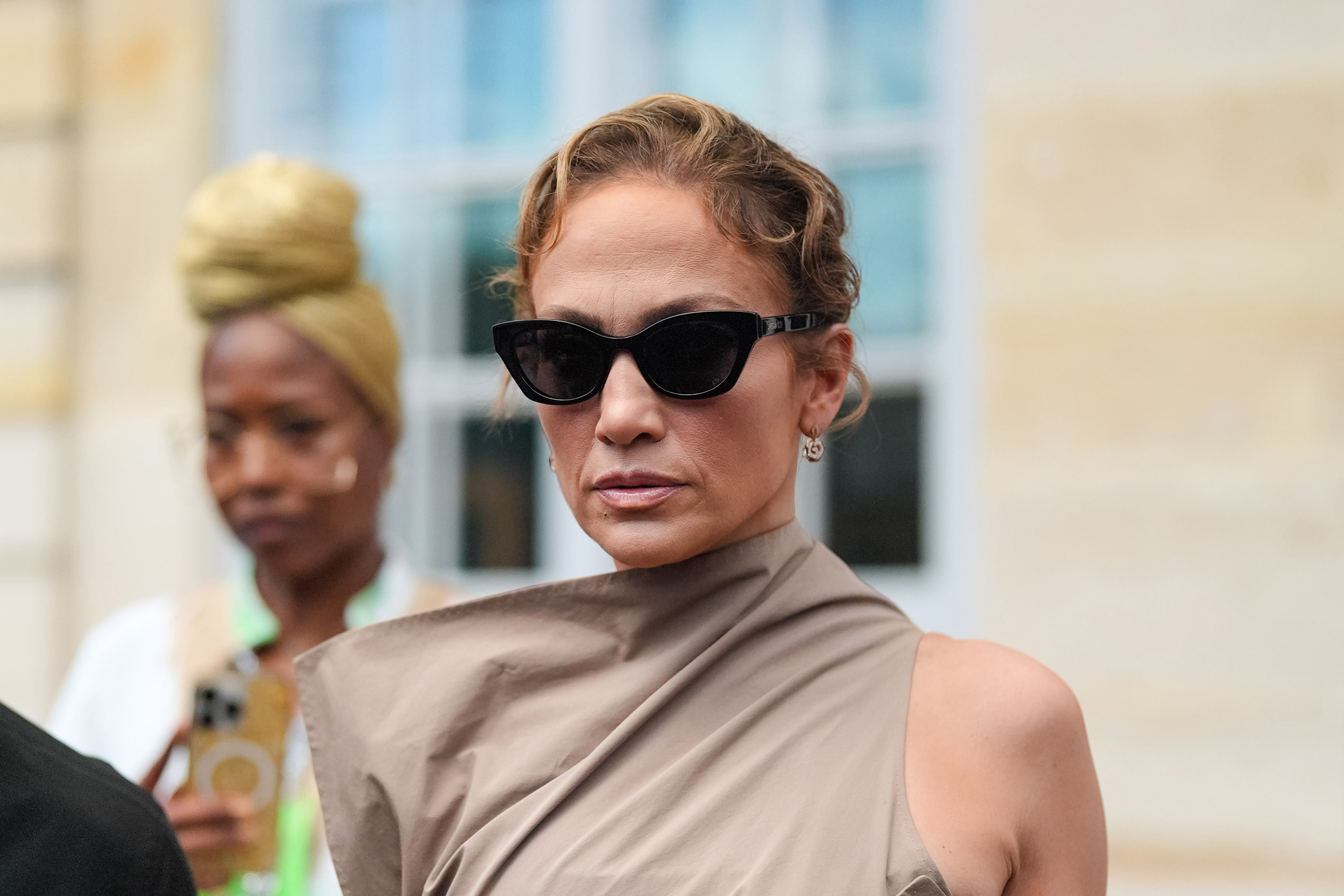Jennifer Lopez at the Christian Dior Haute Couture Fall/Winter 2024-2025 show during Paris Fashion Week on June 24, 2024, in France. | Source: Getty Images
