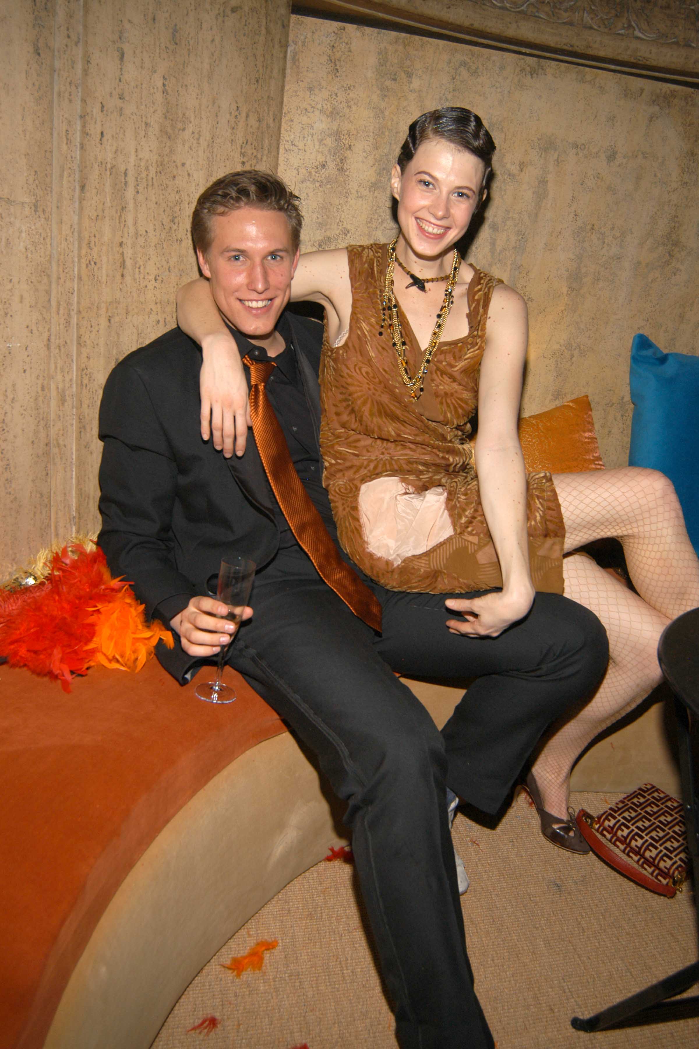 Willem Marx and Elettra Weidemann attend Fendi 80th Anniversary All Hallow's Eve party at 25 Broadway on October 29, 2005 in New York City. | Source: Getty Images